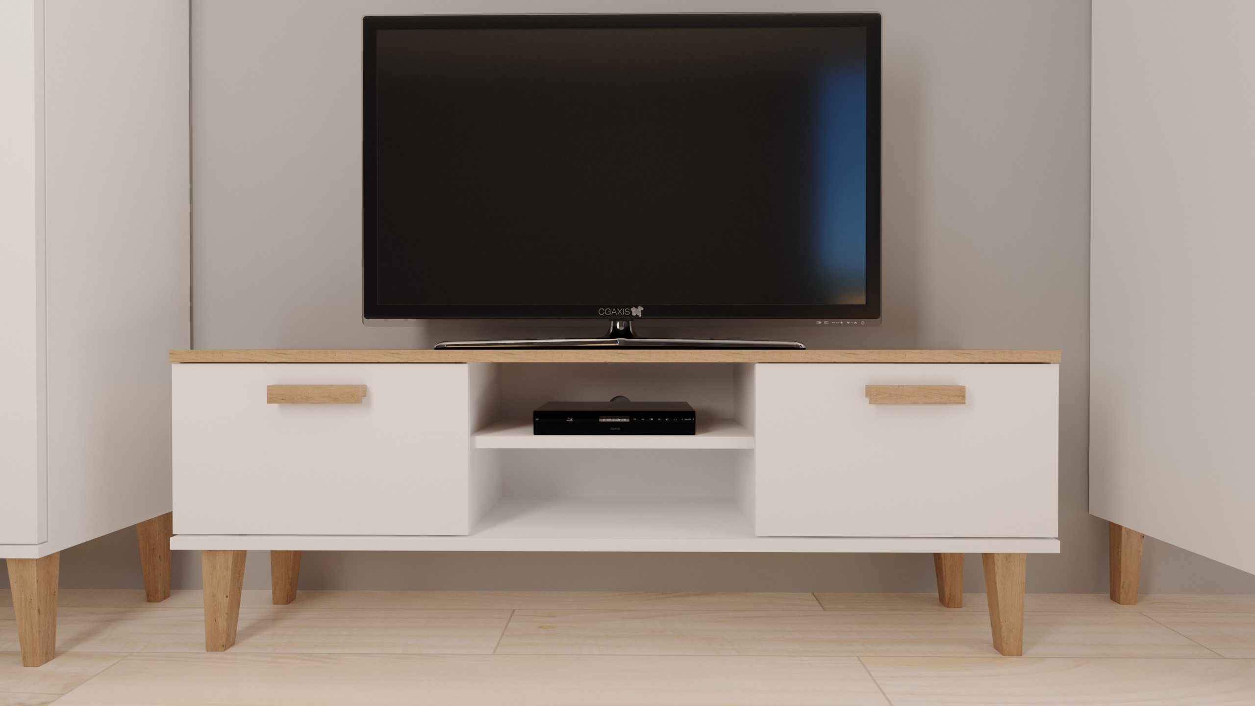 99rooms Lowboard Verden (TV-Kommode, TV-Schrank, Fernsehschrank), Modern Design, mit viel Stauraum, Soft-Close Funktion