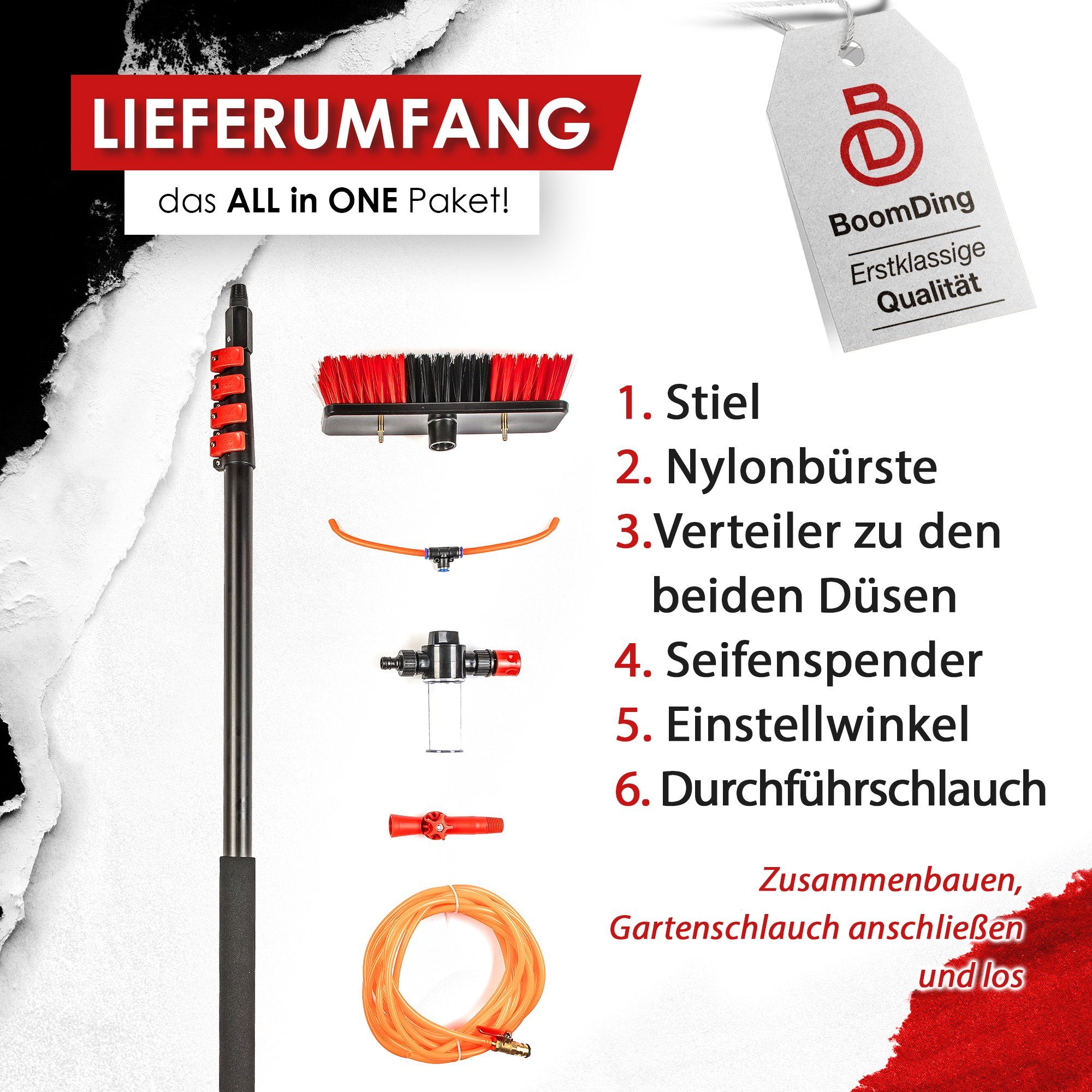 Teleskop-Reinigungsbürste Mit Alu-Stange - Ausziehbar Bis 120cm Für Pool & Haushalt!