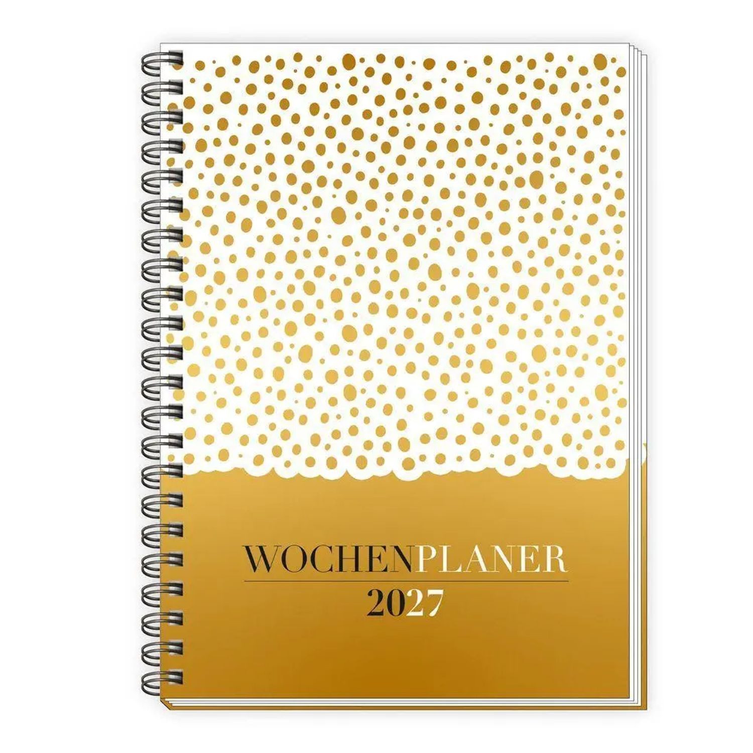 Trötsch Verlag Taschenkalender TRÖTSCH - Wochenplaner A5 mit Wire-O Gold 2027