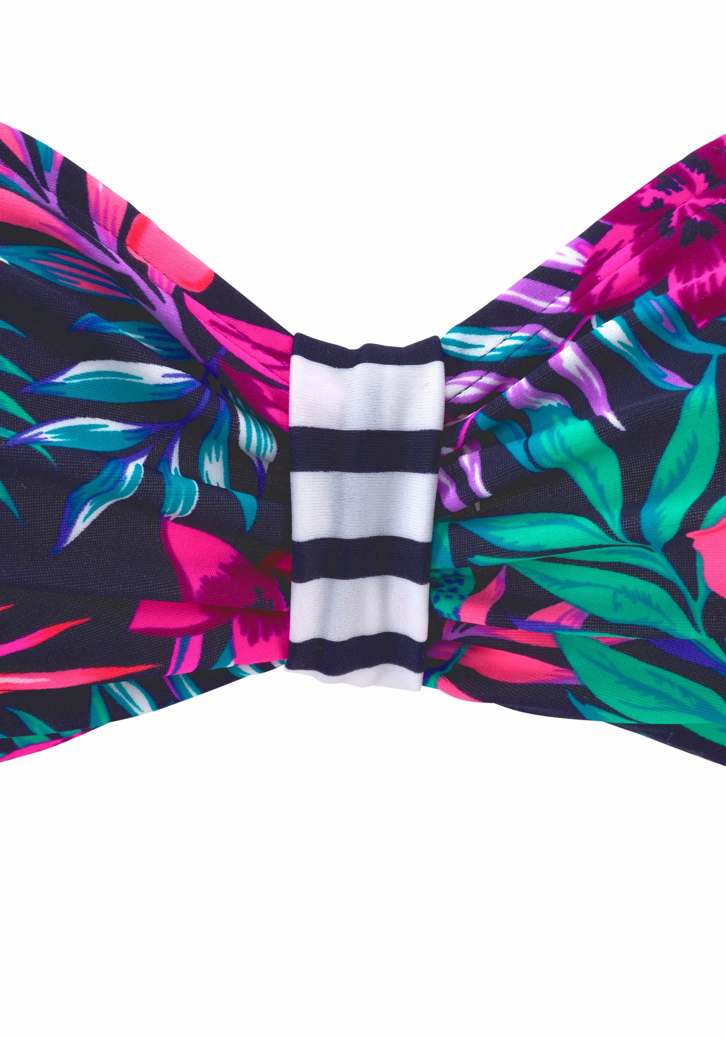 Venice Beach Bandeau-Bikini-Top Summer, mit kontrastfarbener Schlaufe