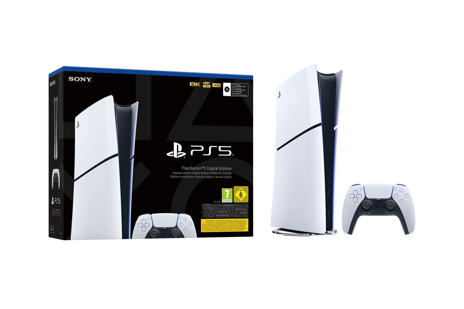 Playstation Playstation 5 SLIM Digital Edition 1TB Speich Spielkonsole PS5 Konsole 1TB, Gaming Konsolen Spielkonsolen Videospiel Konsole PC, Videospielkonsole