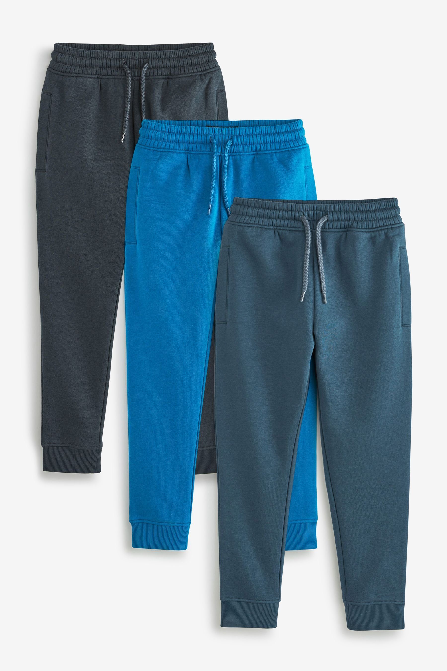 Next Jogginghose Jogginghose, 3er-Pack-Slim Fit (3-tlg) Blues