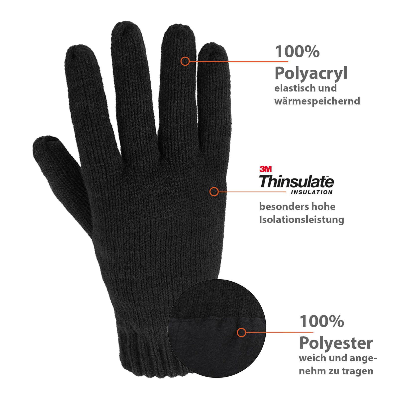 ALPIDEX Thermohandschuhe ALPIDEX Thermo Strickhandschuhe mit Thinsulate