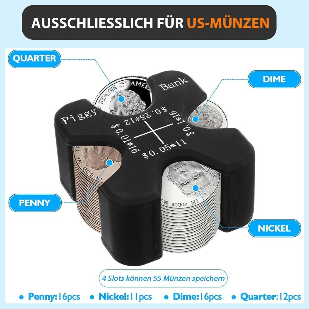 HR Autocomfort Münzetui Weisse Euro Münzbox Münzkapsel Münzdose Kapsel Dose  für Münzen