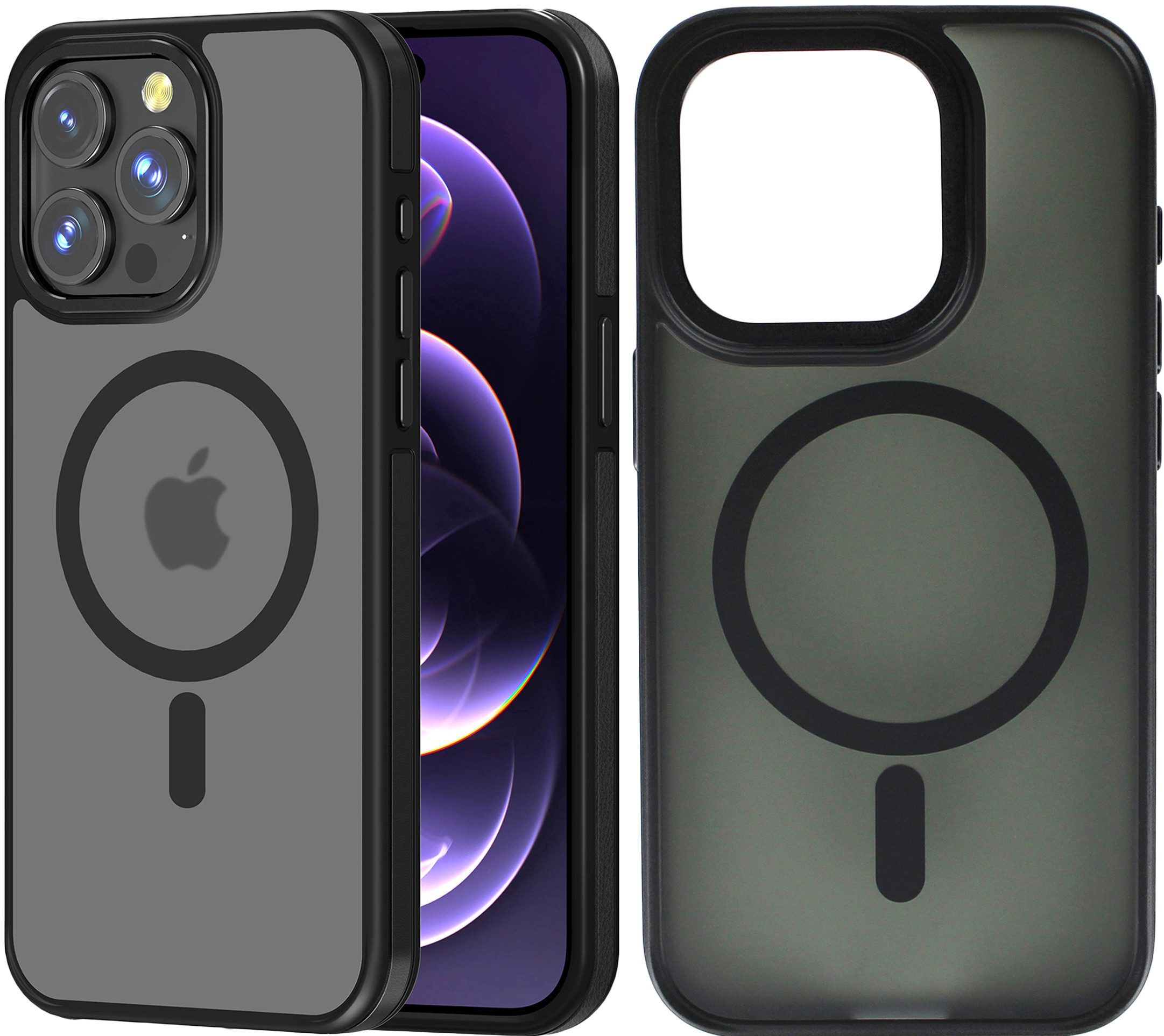 Wörleonline Handyhülle für Apple iPhone 15 Pro Max Hülle, Schutzhülle in matter Optik, MagSafe kompatible Handyhülle