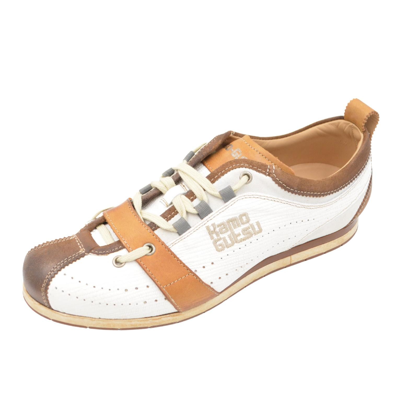 Kamo-Gutsu Kamo-Gutsu Hazel-Paglia Bianco Herren Sneaker Sneaker Wechselfussbett