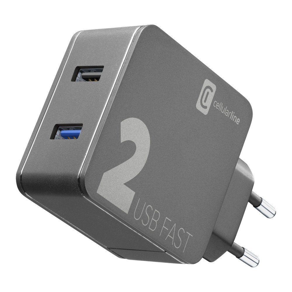 USB Multipower 2 FAST Reiselader Black (60051) Ladegerät (USB-A) USB-Ladegerät