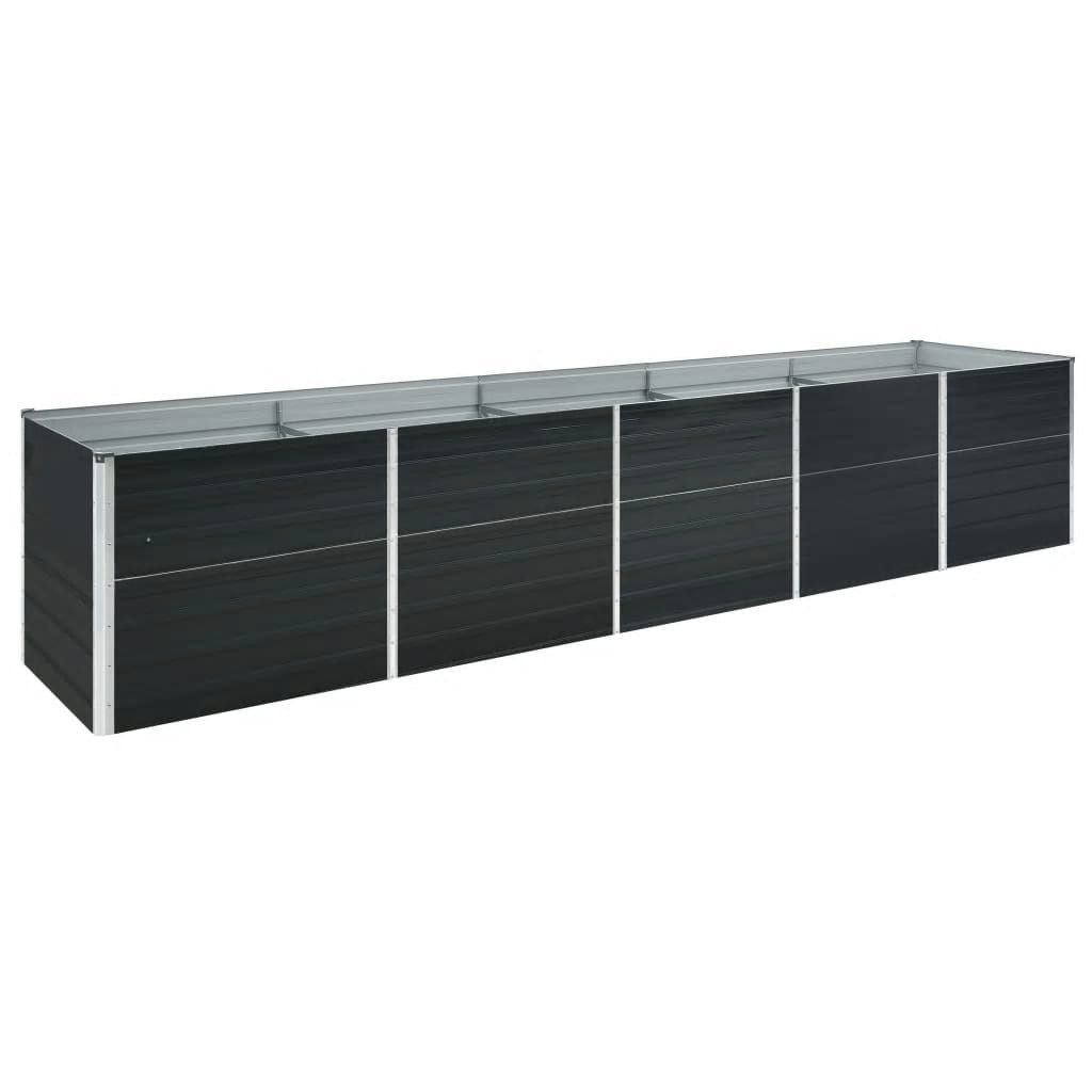 Hochbeet Garten-Hochbeet Verzinkter Stahl 400x80x45 cm Anthrazit