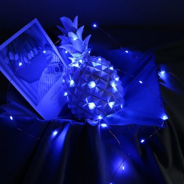 Lapalife LED-Lichterkette »USB LED Drahtlichterkette Micro Lichterkette,blau,Innen Garten Party Dekor«, IR Remote, mit Timer