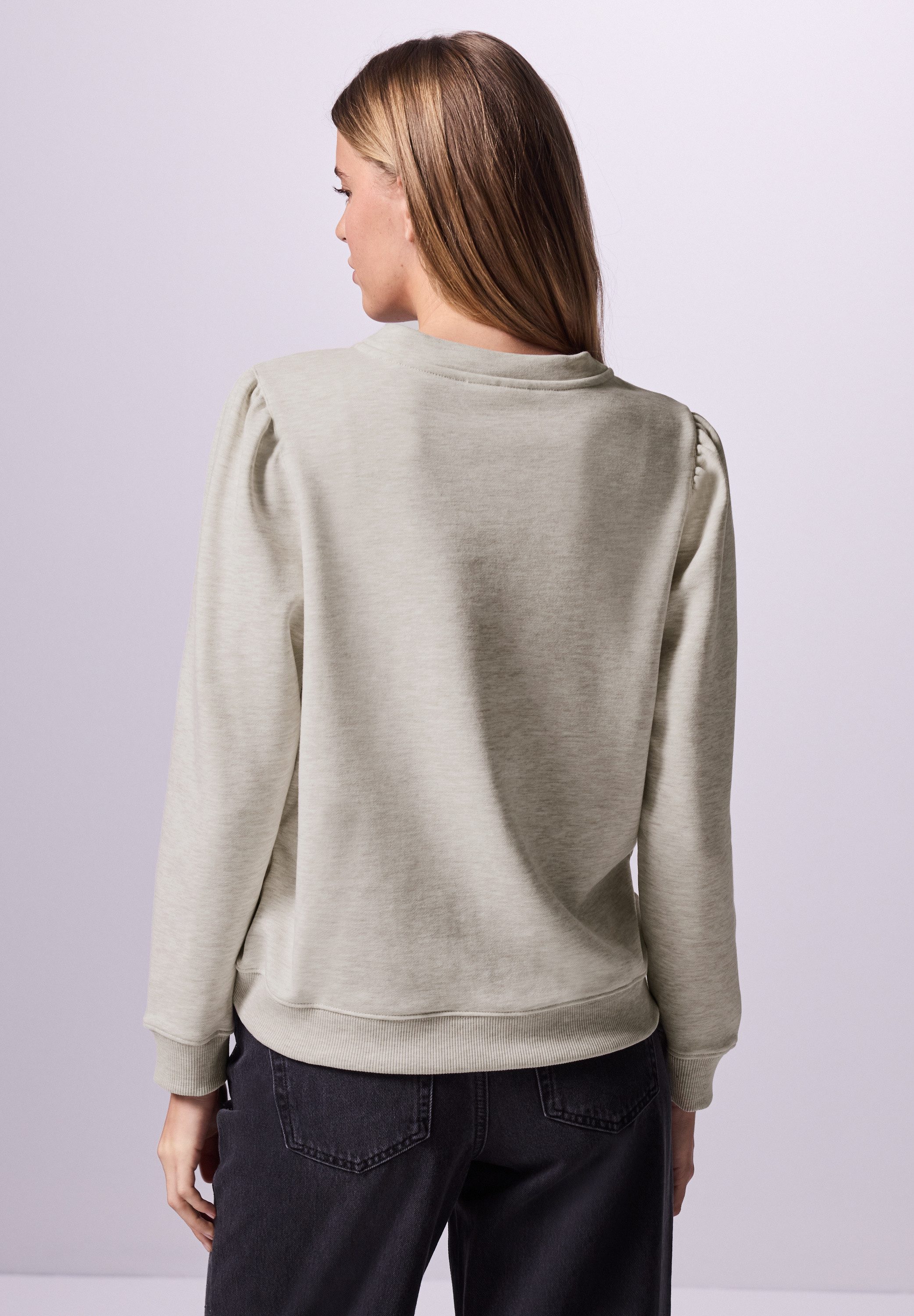 STREET ONE STUDIO Sweatshirt mit Raffungen an den Schultern günstig online kaufen