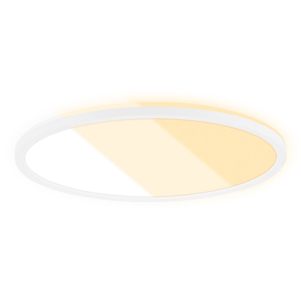 Briloner Leuchten LED Deckenleuchte 7557016, Bluetooth, LED fest integriert, 2700K - Extra-Warmweiß, Farbtemperatur über CTS Schalter regelbar, rund, weiß, 29,3 cm