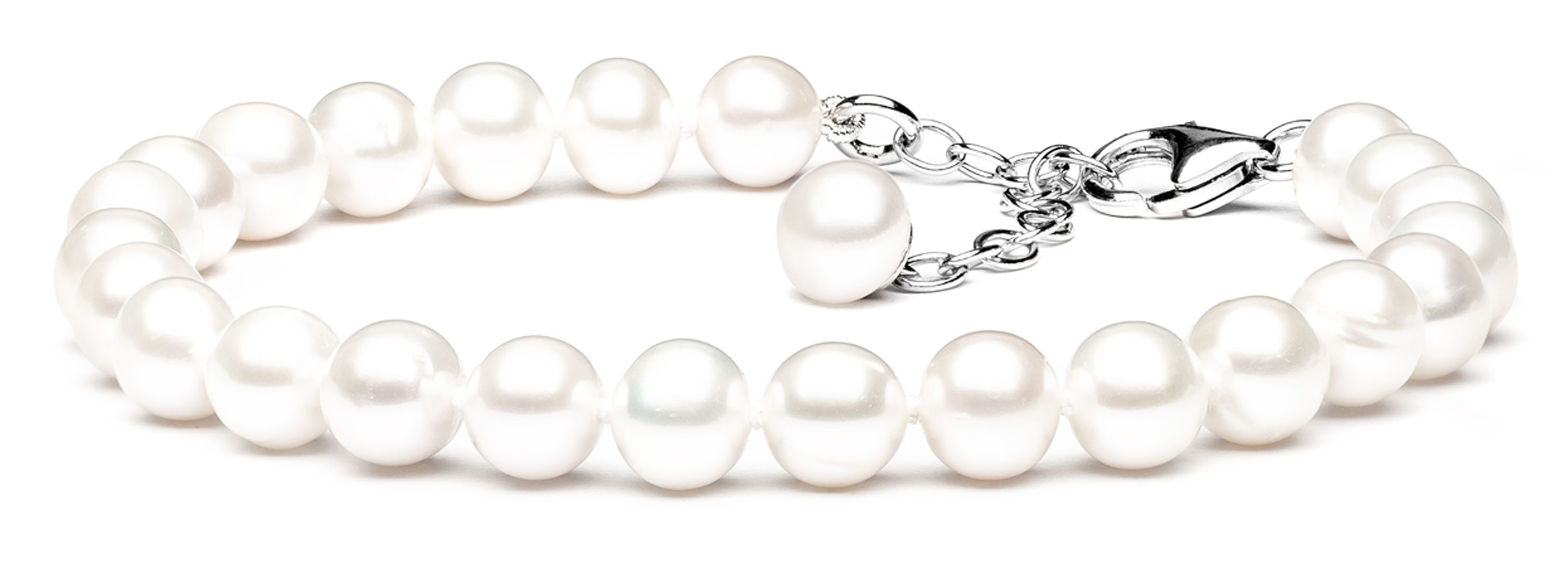 Gaura Pearls Perlenarmband klassisch weiß rund günstig online kaufen