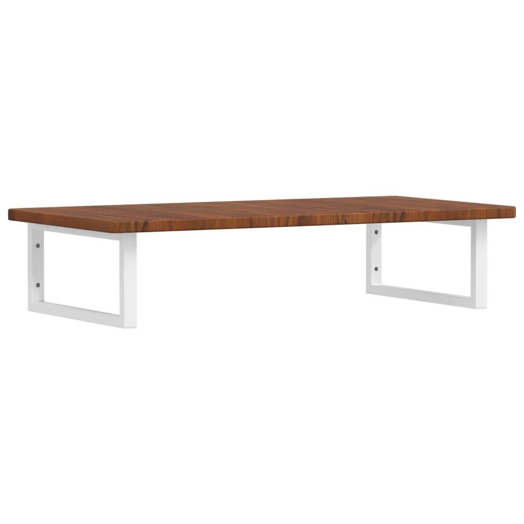 vidaXL Badezimmerspiegelschrank Waschtischplatte mit Halterung Stahl und Massivholz Eiche (1-St)