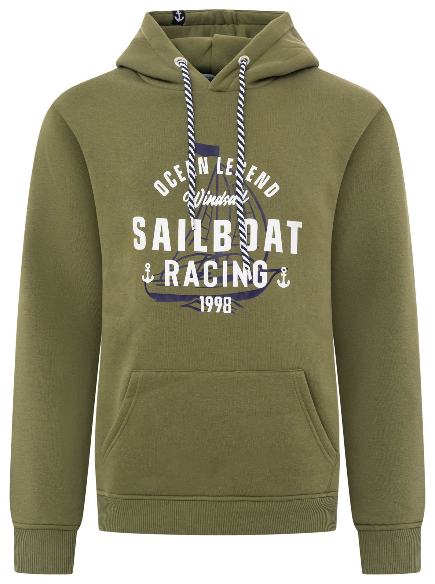 Zwillingsherz Hoodie "Sailboat Racing" mit Fronttaschen und Kordel günstig online kaufen