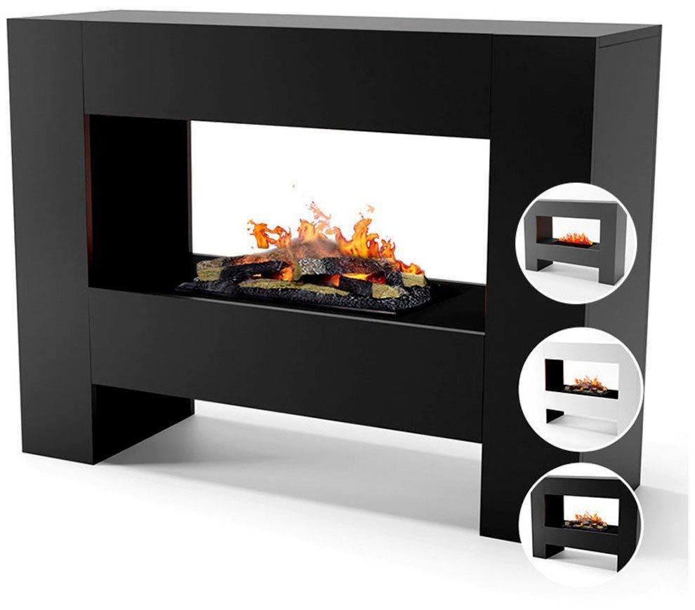 Elektrokamin Knistereffekt GLOW 3D FIRE mit schwarz integriertem mit »Fallada«, Wasserdampfkamin Feuer