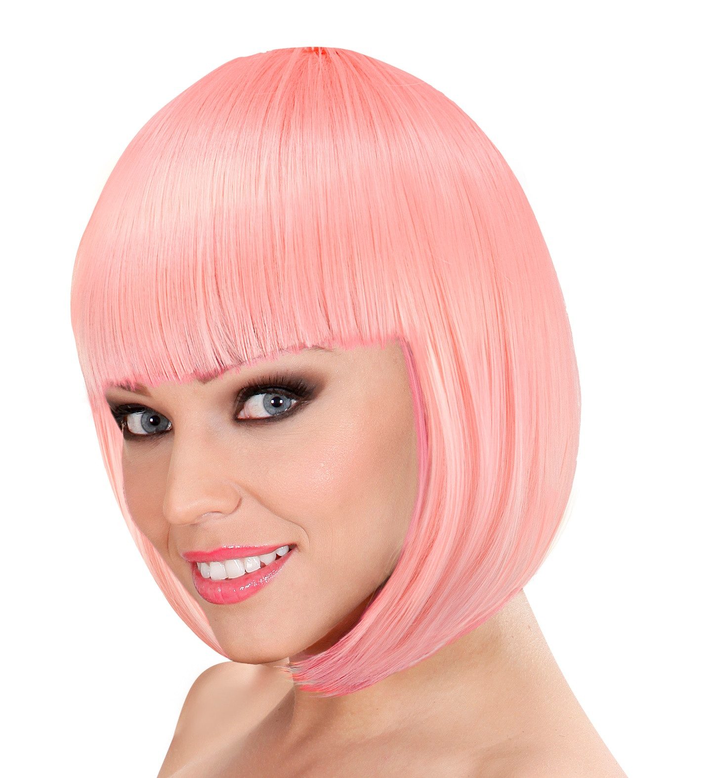 Widmann S.r.l. Kostüm-Perücke Perücke 'Lou Lou' für Damen, Rosa