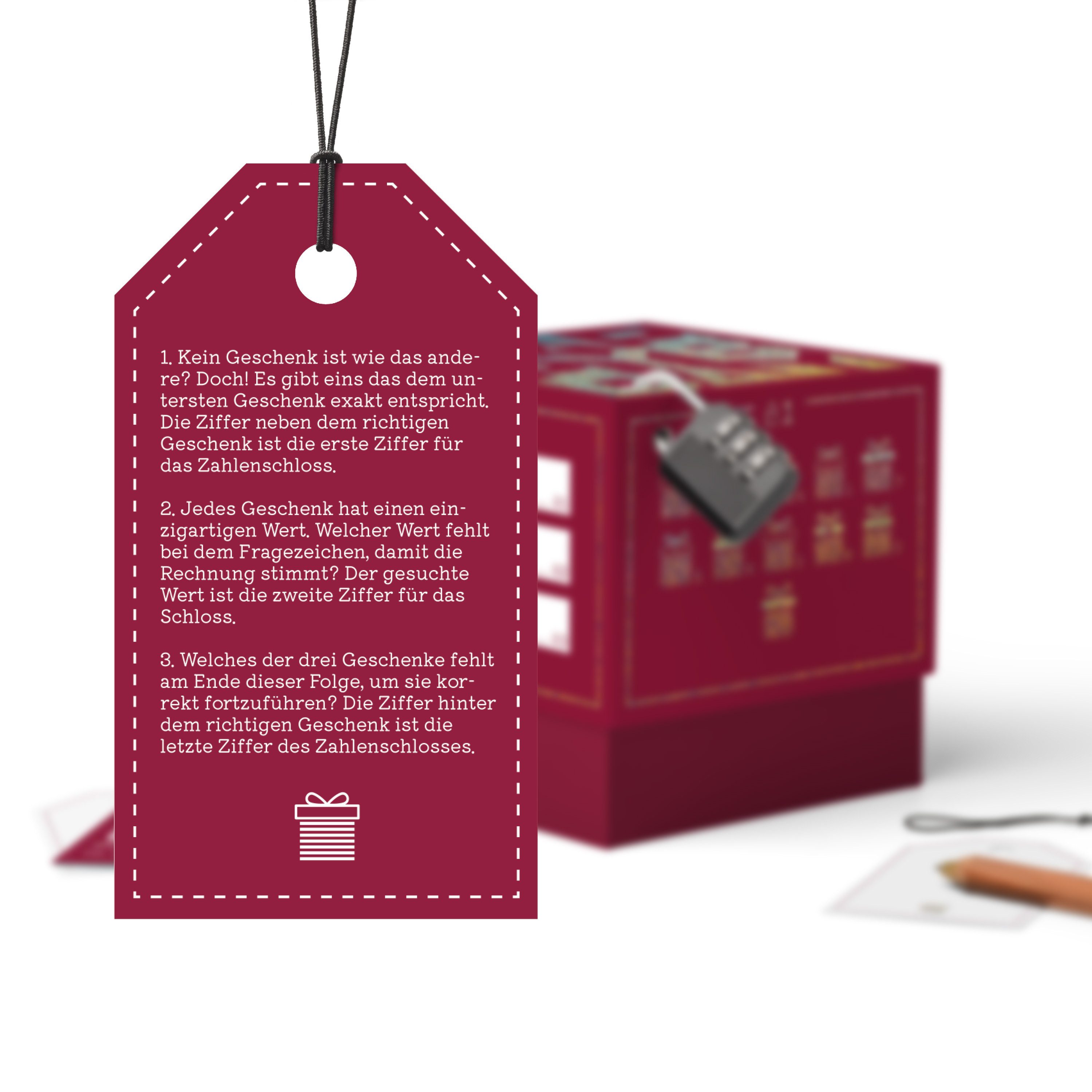 SURPRISA Geschenkbox Rätsel-Geschenkbox Happy Birthday mit Glitzer, originelle Geburtstagsbox mit Zahlenschloss zum Geburtstag – Bild 5 von 5