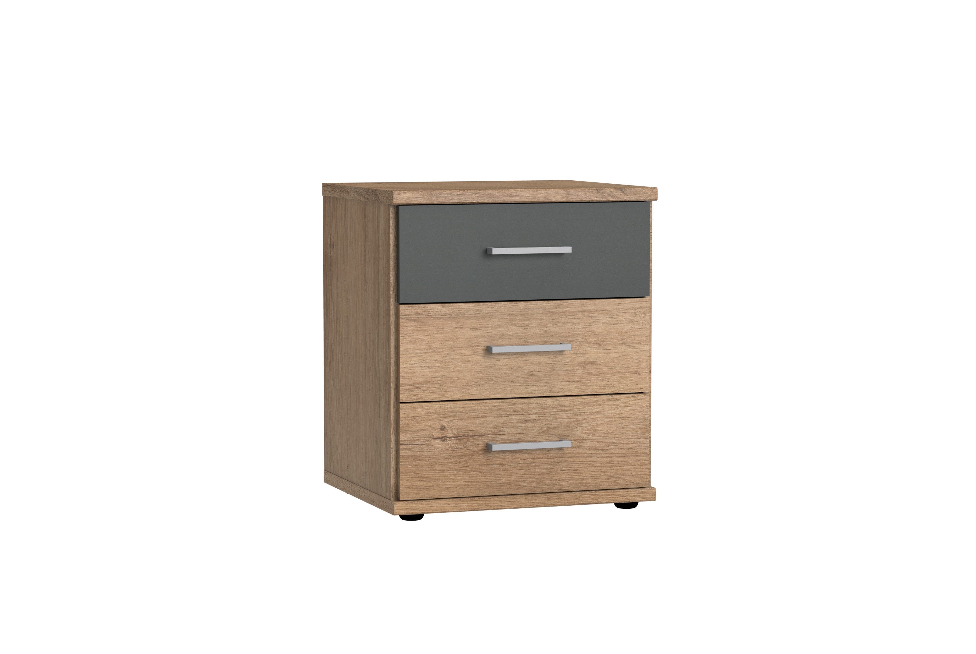 Wimex Kommode in Plankeneiche-Nachbildung mit 3 Schubladen (B/H/T: 46x58x40 cm)