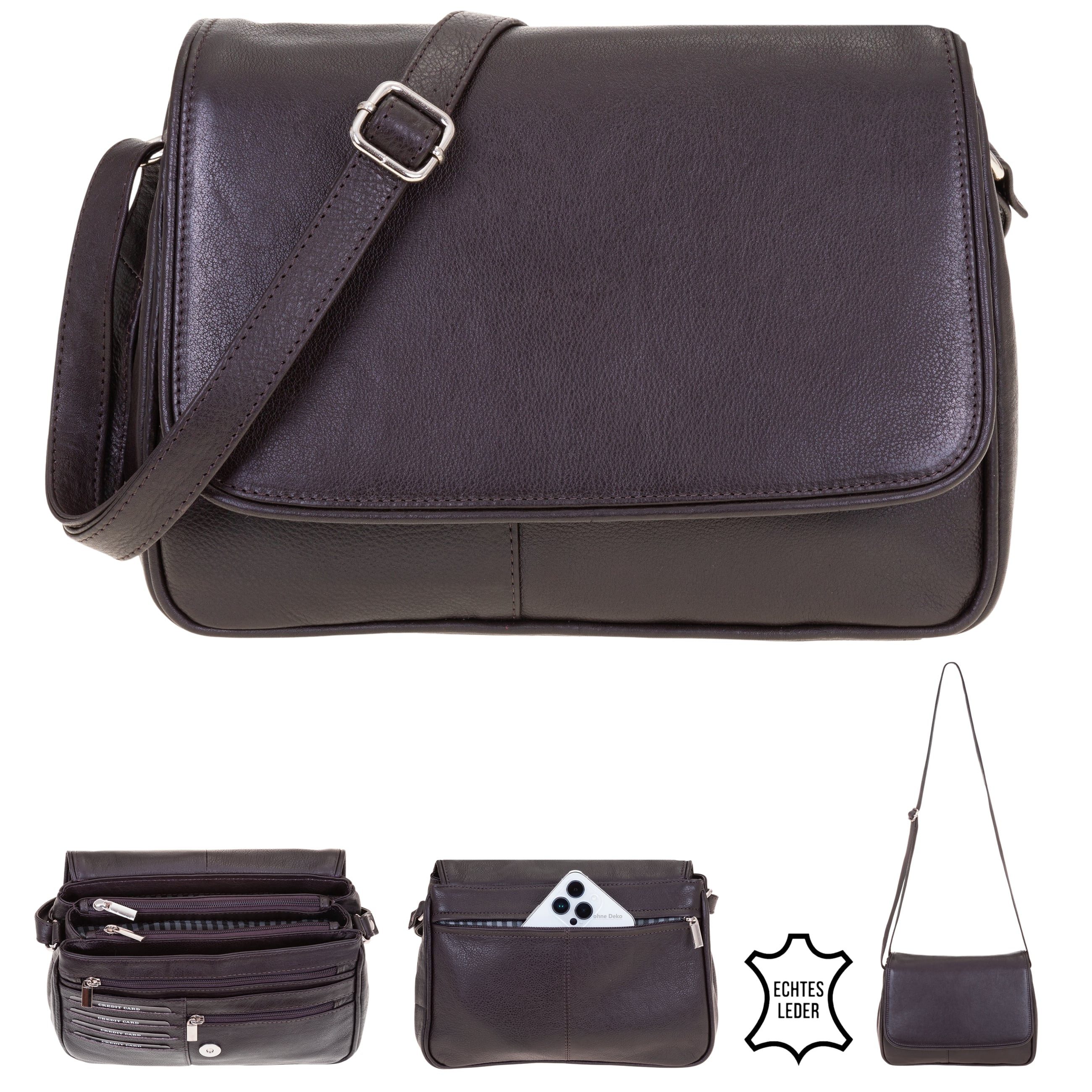 Alessandro Salvatore Handtasche Leder Damen mittel klein Lederhandtasche, S günstig online kaufen