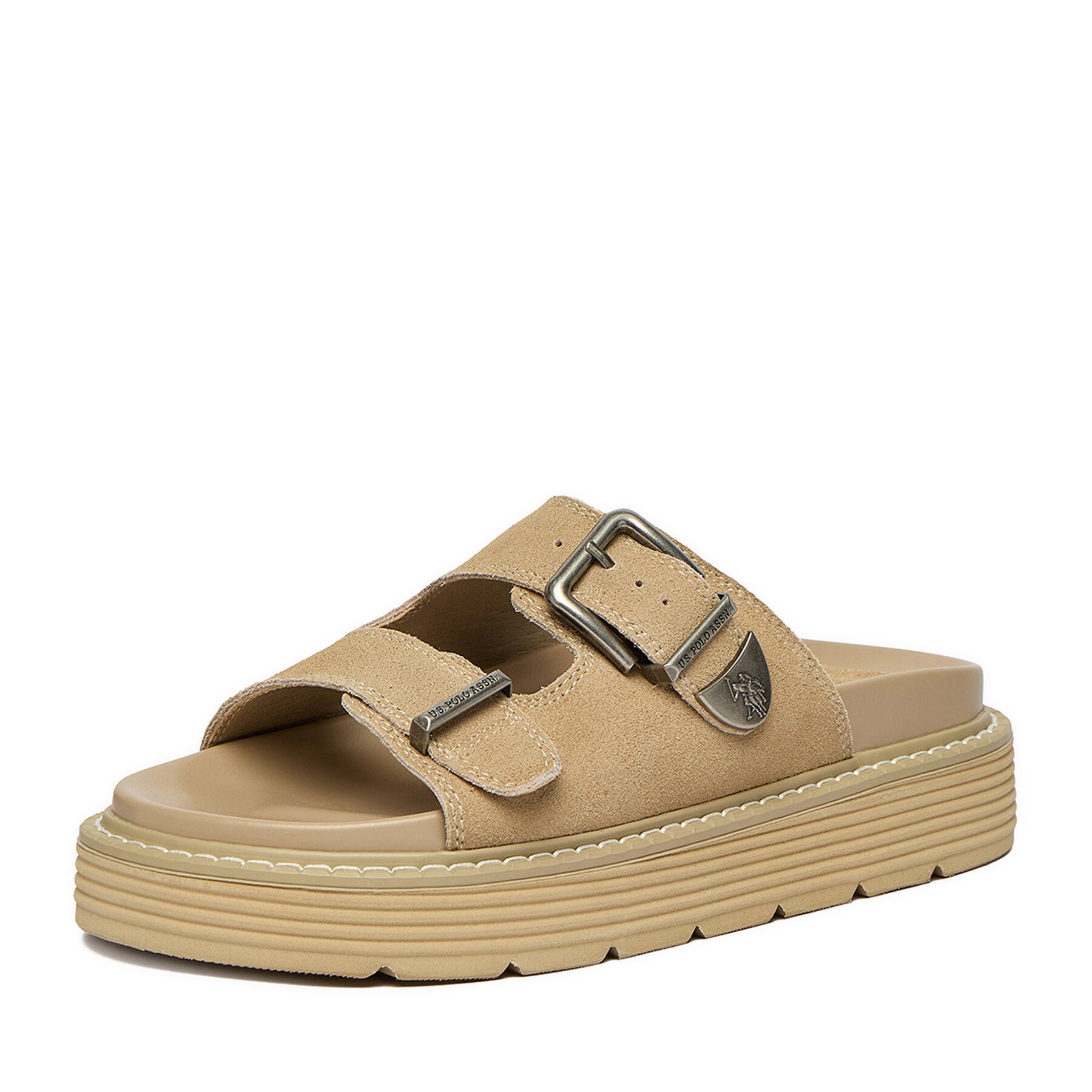 U.S. Polo Assn. US Polo Assn Damen-Flip-Flops Beige Badepantolette
