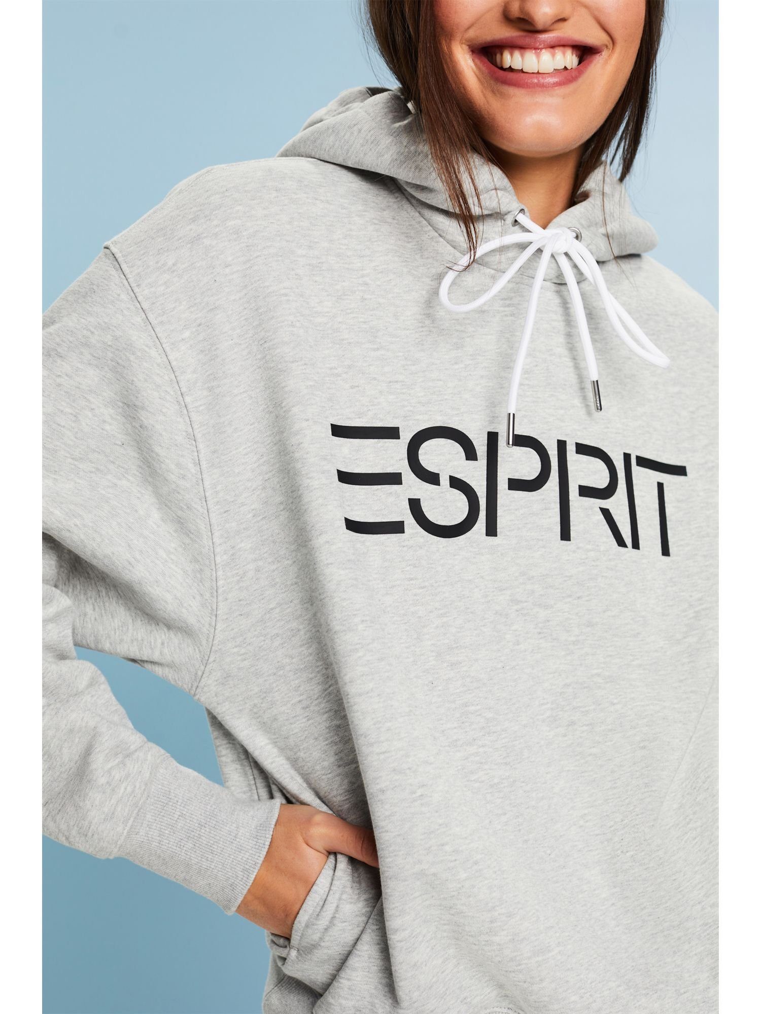 Logo Sweatshirt Fleece-Hoodie GREY LIGHT mit Esprit (1-tlg) Unisex