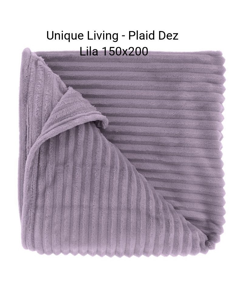 Plaid Unique Living Plaid Dez Lila 150x200 cm, UNIQUE Living