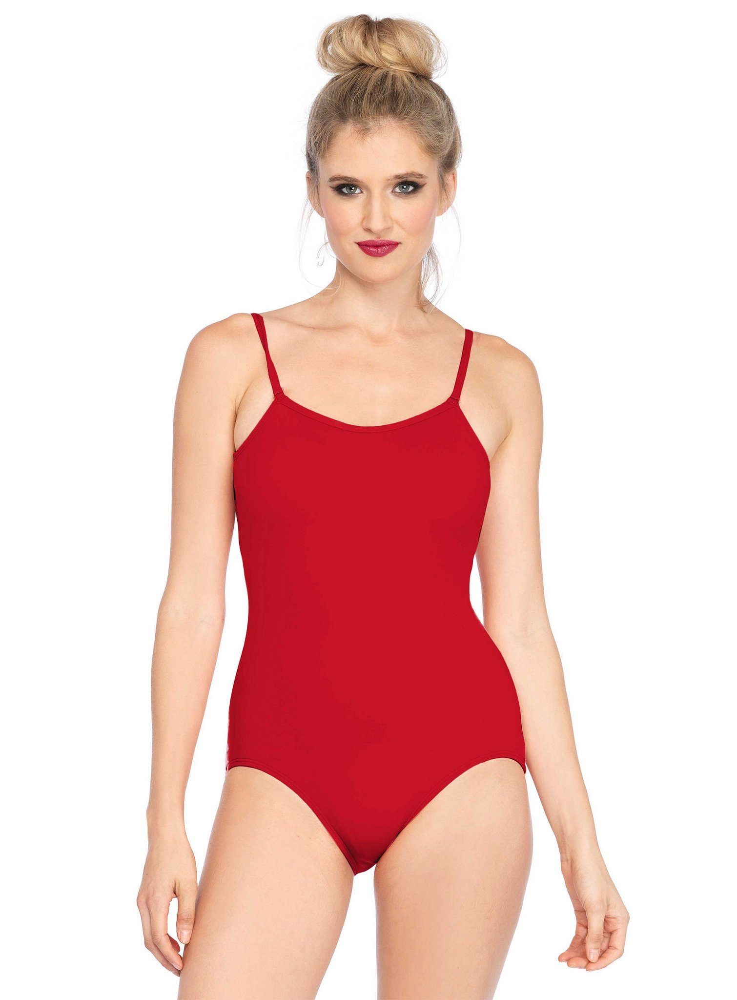Leg Avenue Kostüm Träger-Bodysuit rot, 50