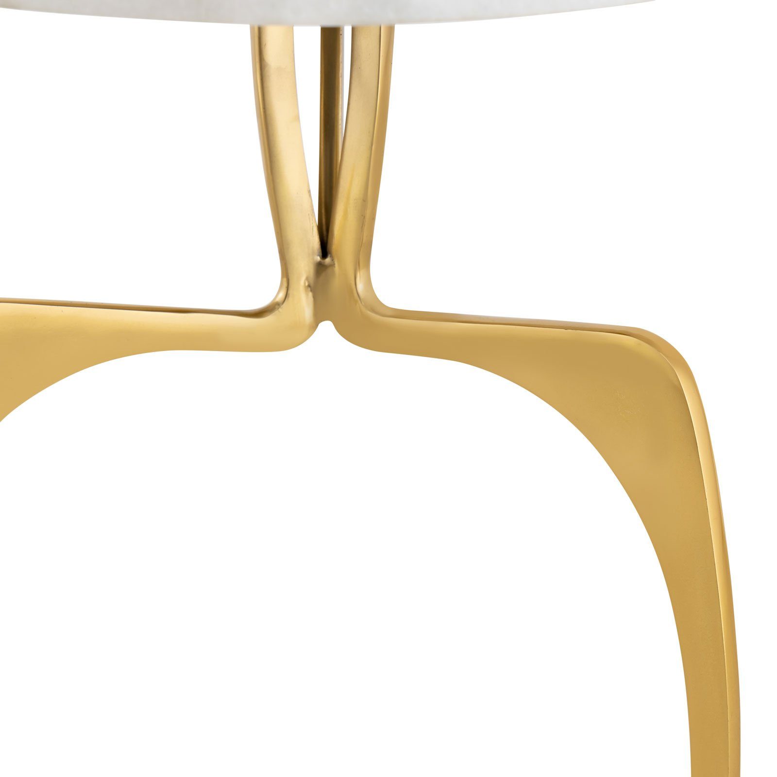 Sohoo Marmor 56 x - rund Beistelltisch Gestell Casamia ø Beistelltisch cm Metall Tischplatte weiß Dekotisch 45 gold
