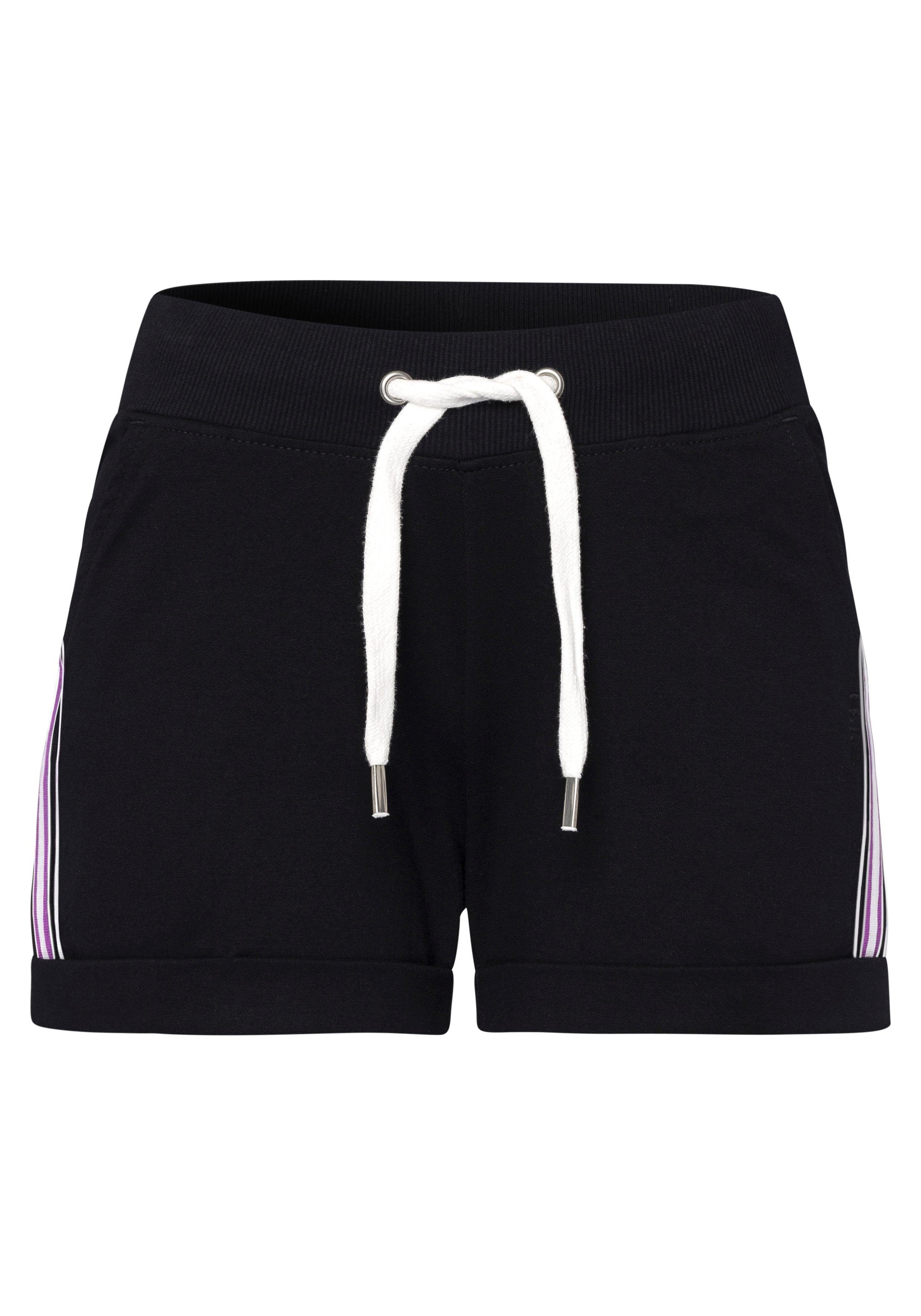 mit Strandshorts H.I.S Tapestreifen seitlichen schwarz