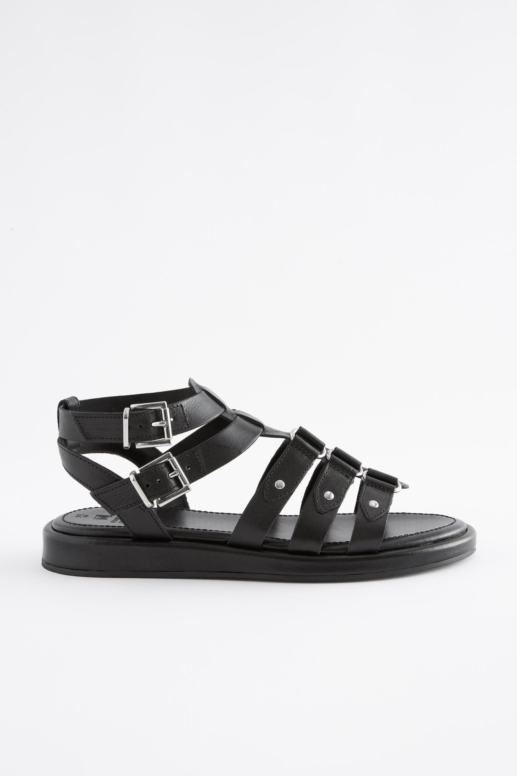 Next Forever Comfort® Römersandalen aus Leder Keilsandalette (1-tlg) Black