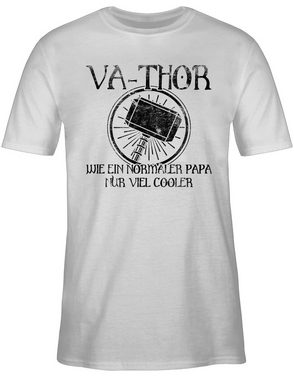 Shirtracer T-Shirt Vathor wie ein normaler Papa nur viel cooler - schwarz Vatertag Geschenk für Papa