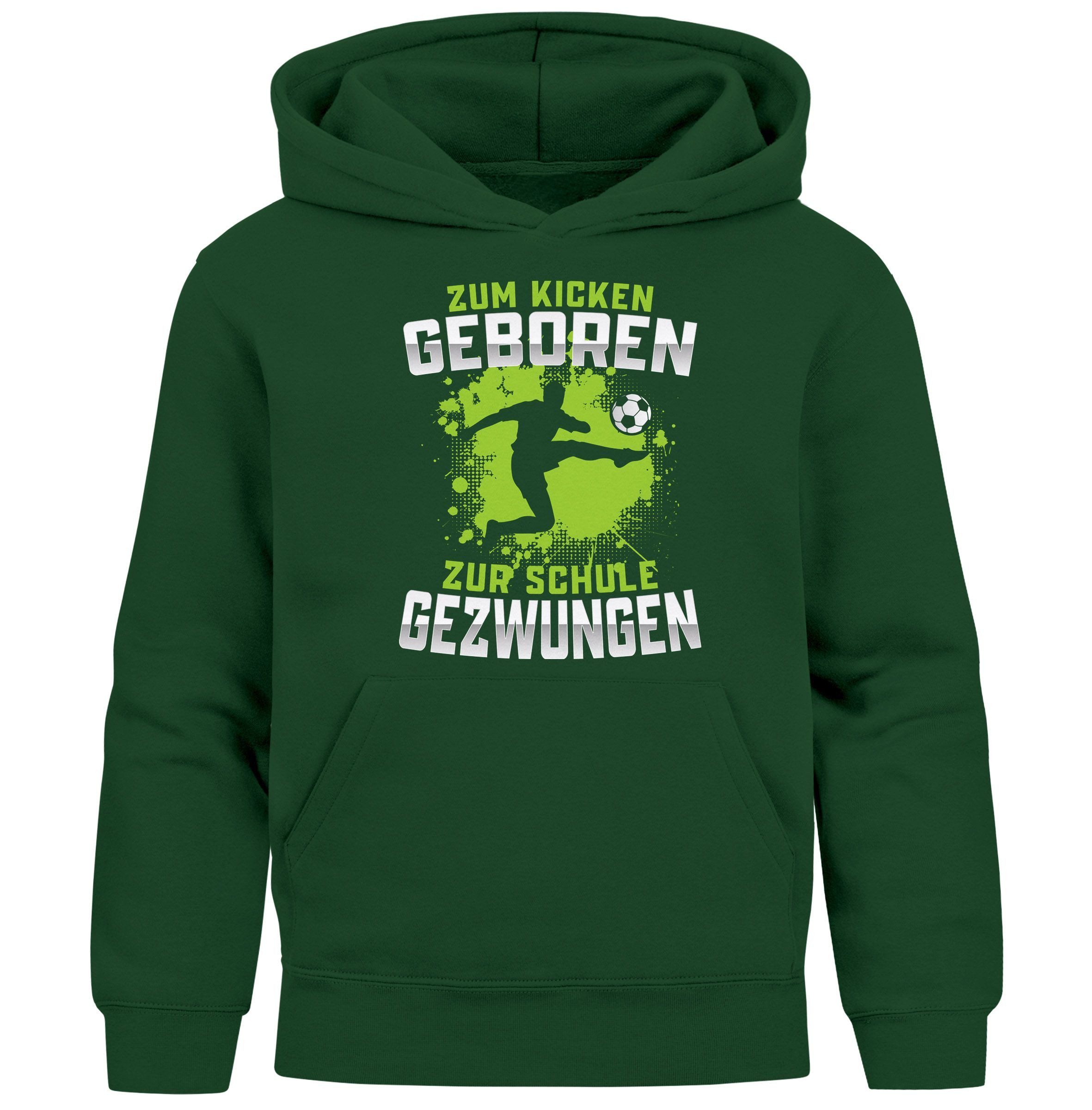 Hoodie Kinder Hoodie Kapuzenpullover Jungen Fußballmotiv Spruch lustig Zum