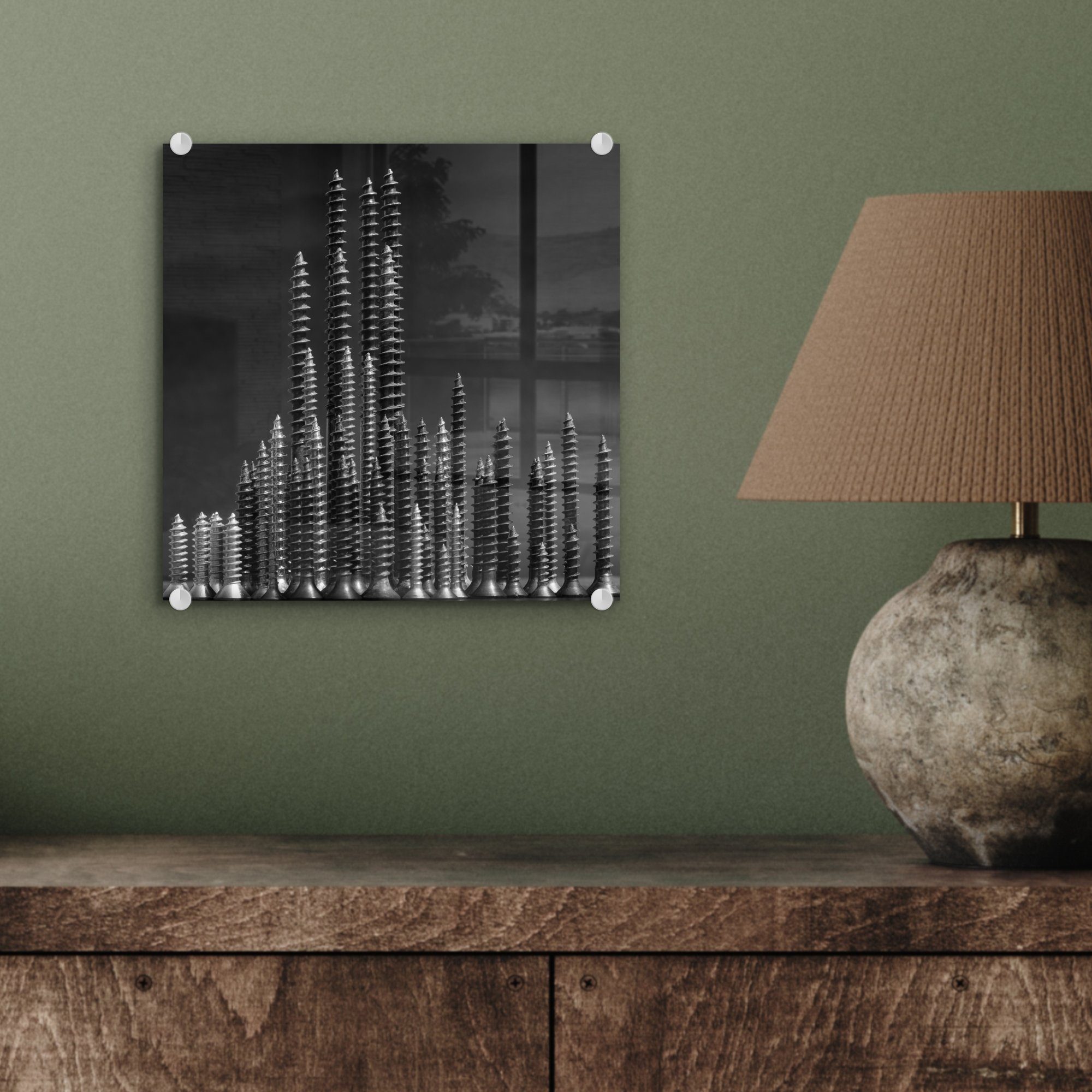 - Bilder Glas "Manhattan", Glas Foto MuchoWow Wanddekoration - Acrylglasbild Wandbild St), (1 auf auf Glasbilder -