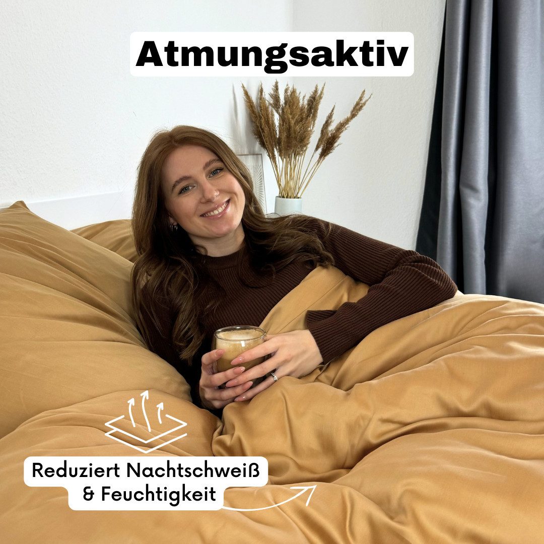 COZY HEAVEN Bettwäsche Luxus Lyocell Bettwäsche, TENCEL™, Atmungsaktiv & Weich, 100% Lyocell, 2 teilig