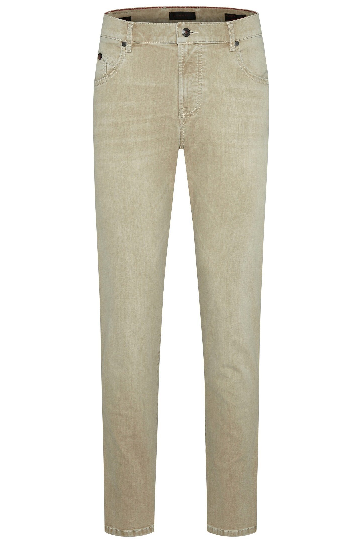 bugatti 5-Pocket-Jeans mit Used-Waschung beige