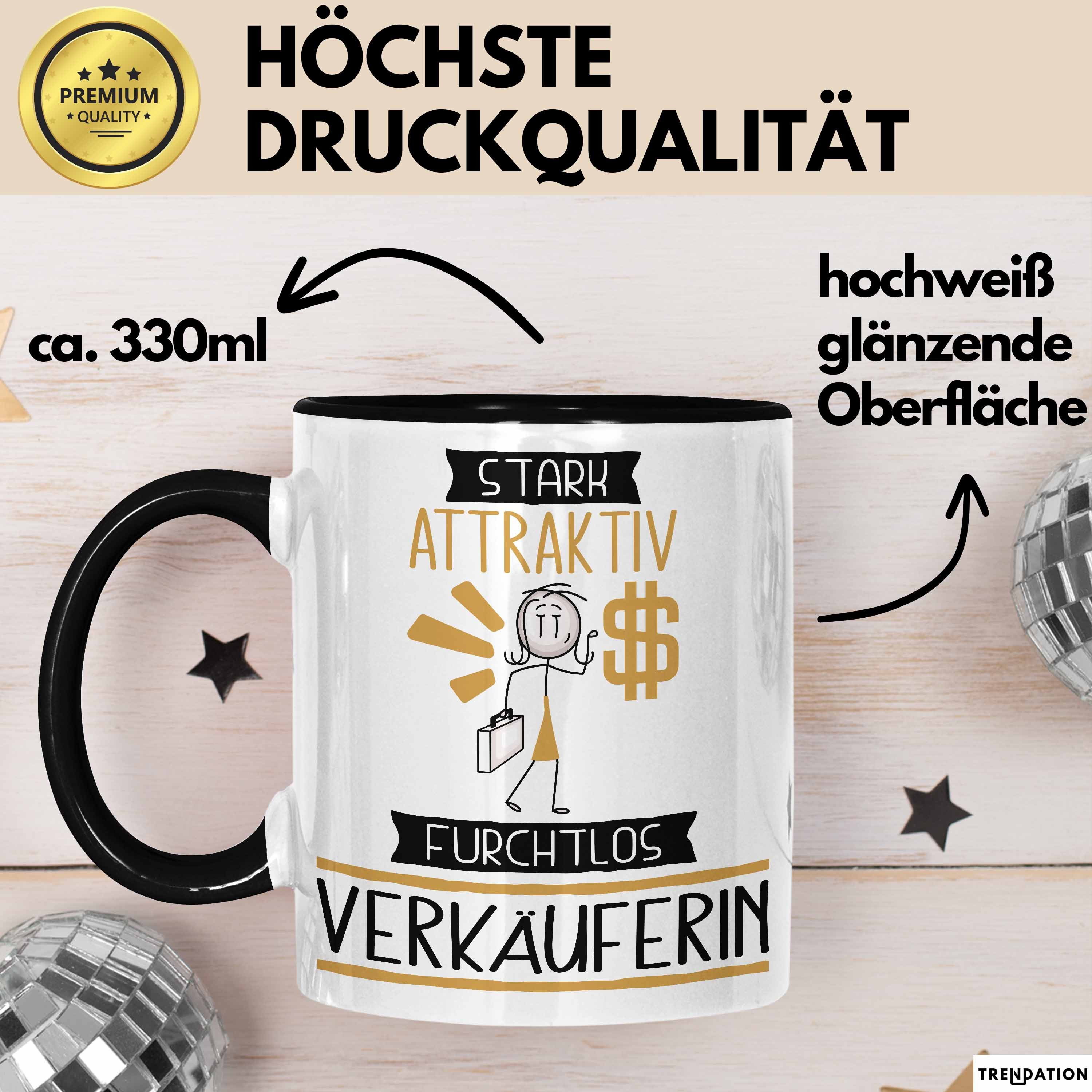 Trendation Tasse Verkäuferin Tasse Geschenk Becher Stark Attraktiv Furchtlos Verkäufe