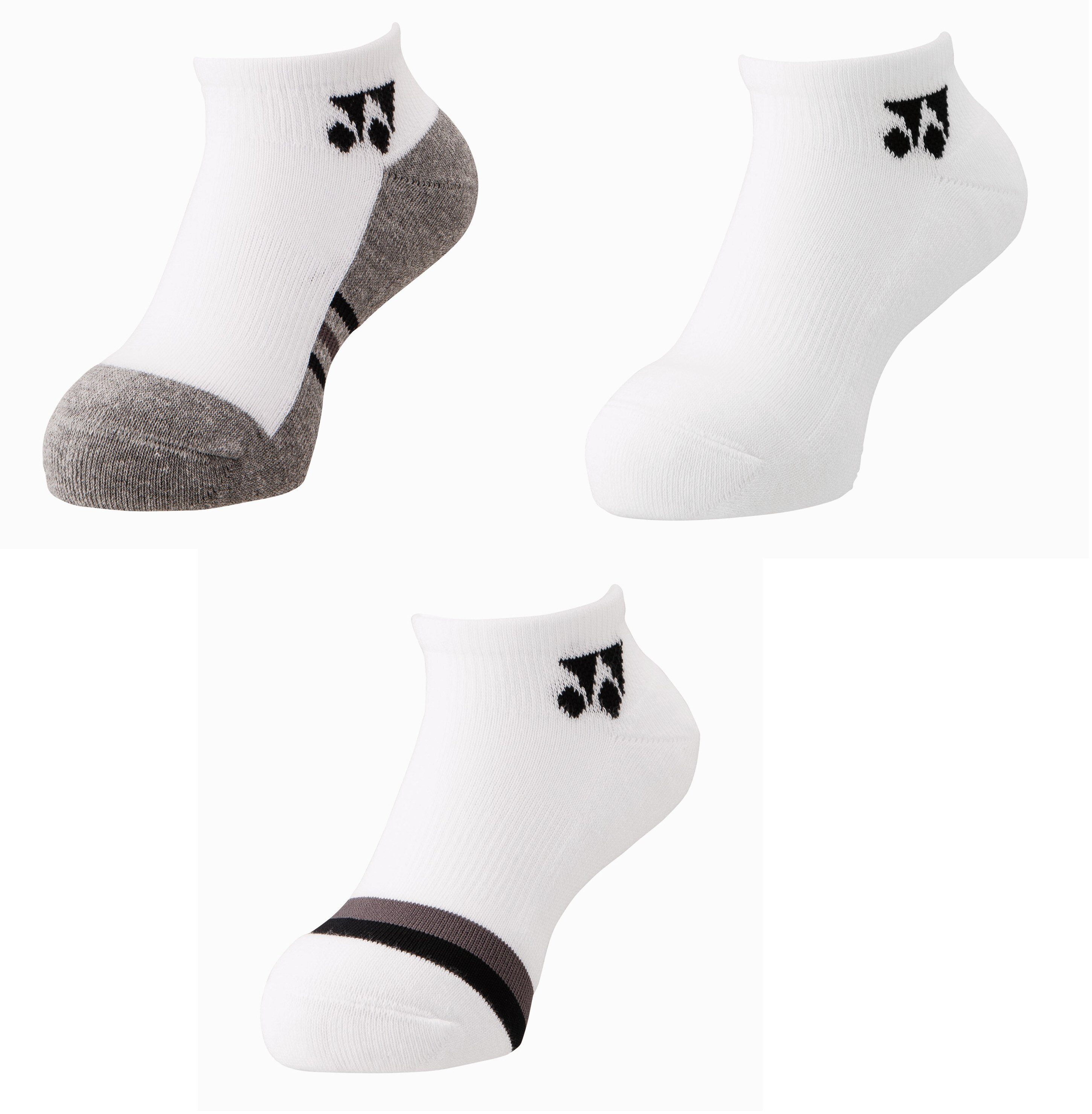 Yonex Sportsocken Sneaker Low Cut 19235J 2025 weiss Kinder - 3 Paar