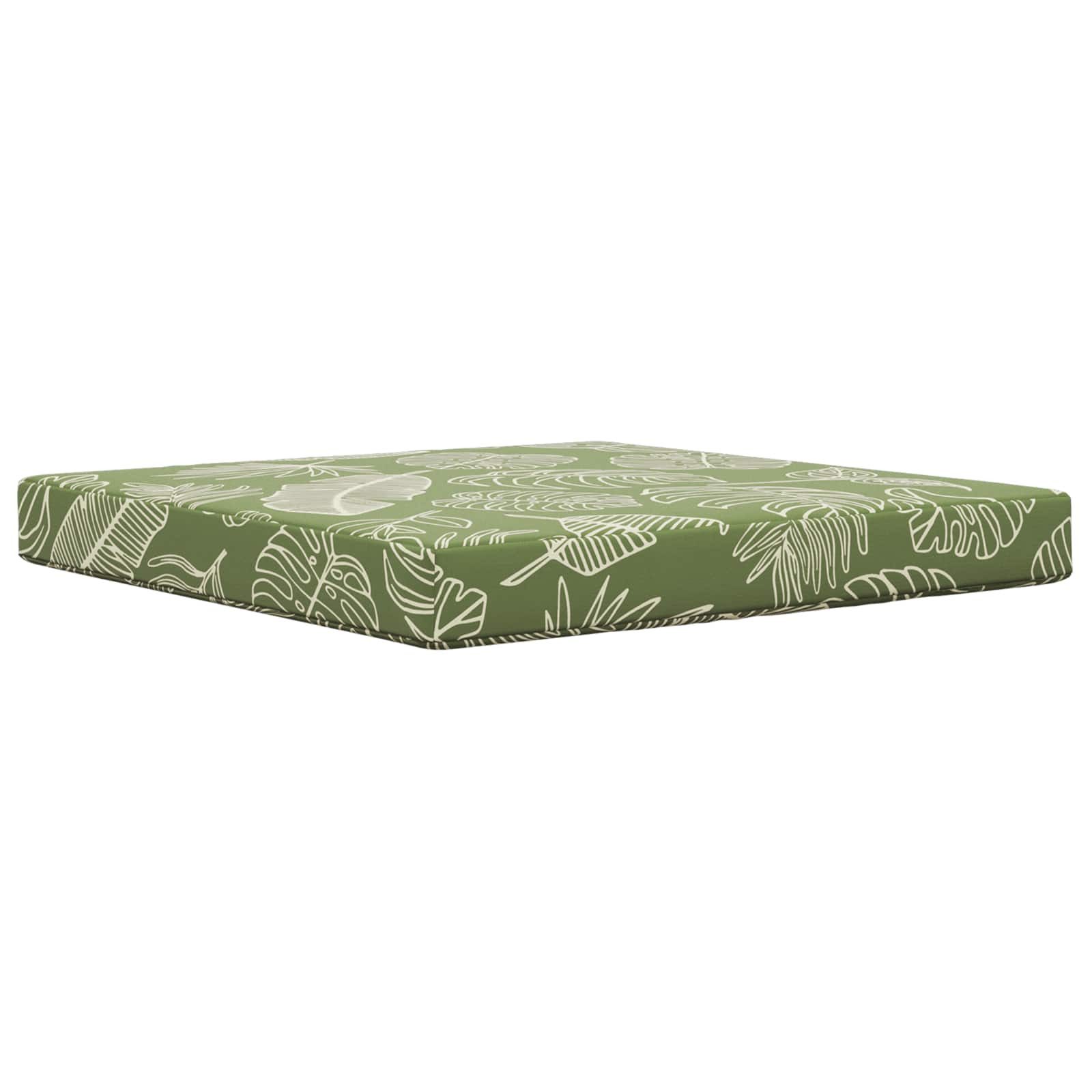 vidaXL Sitzauflage Sofakissen für draußen Polyester Blattdesign 80 x 80 cm, (1 St)