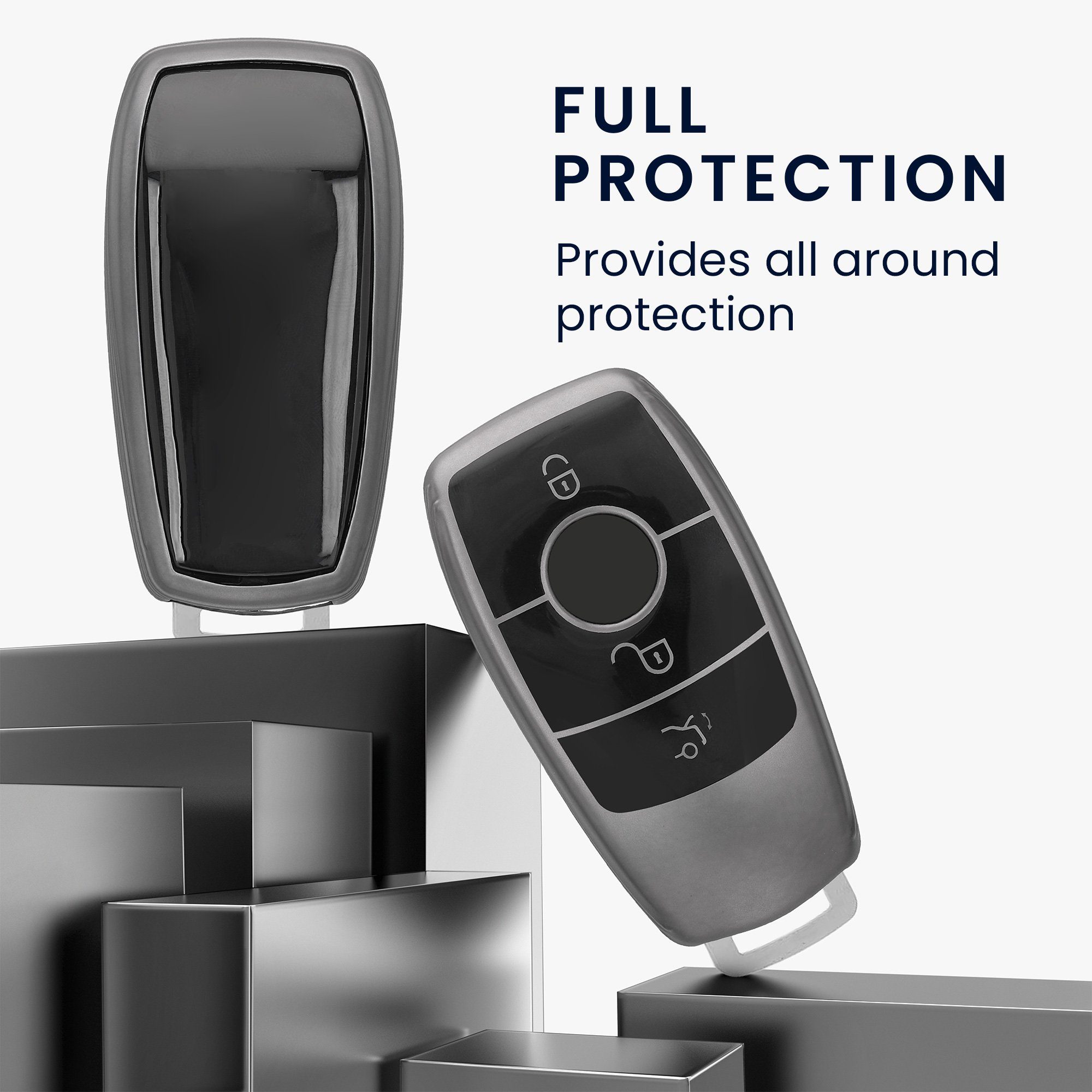 kwmobile Schlüsseltasche Autoschlüssel Hülle für Mercedes Benz (1-tlg), Schlüsselhülle Silikon Case Schlüssel Cover