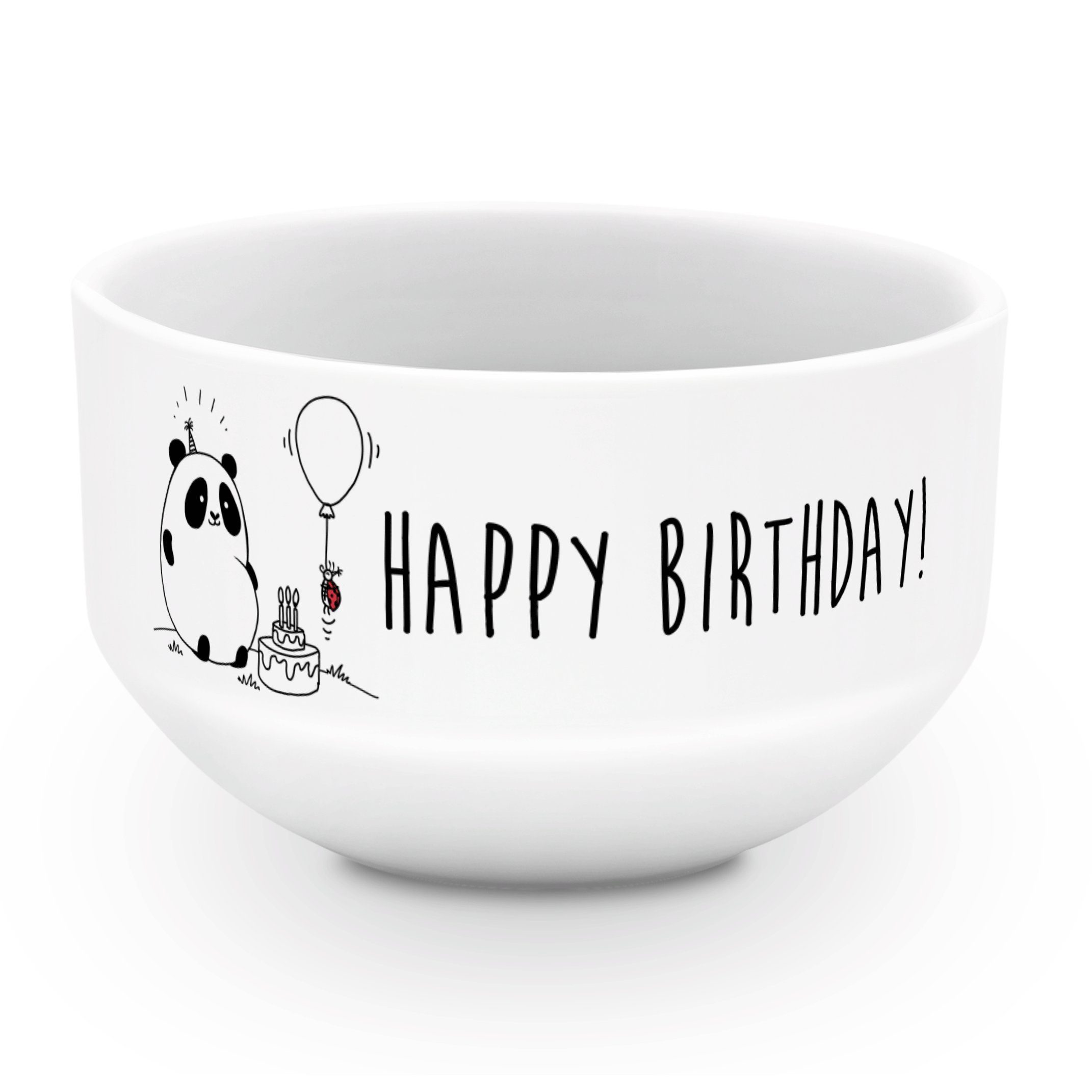 Mr. & Mrs. Panda Müslischale Panda Geburtstag - Weiß - Geschenk, Müslischale, Snackschale, Dessert, Keramik, (1-tlg), Einzigartiges Design