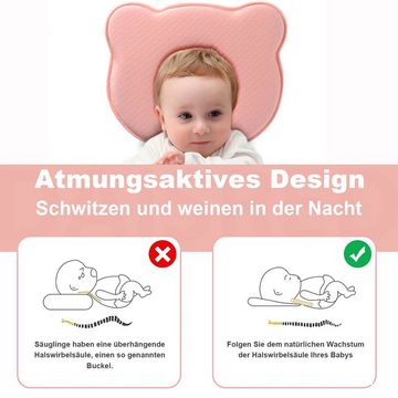 Nackenstützkissen Baby Kopfkissen, 3D Memory Schaum Kinderkopfkissen, Daisred, Schlafen Sie auf dem Rücken, schlafen Sie auf der Seite