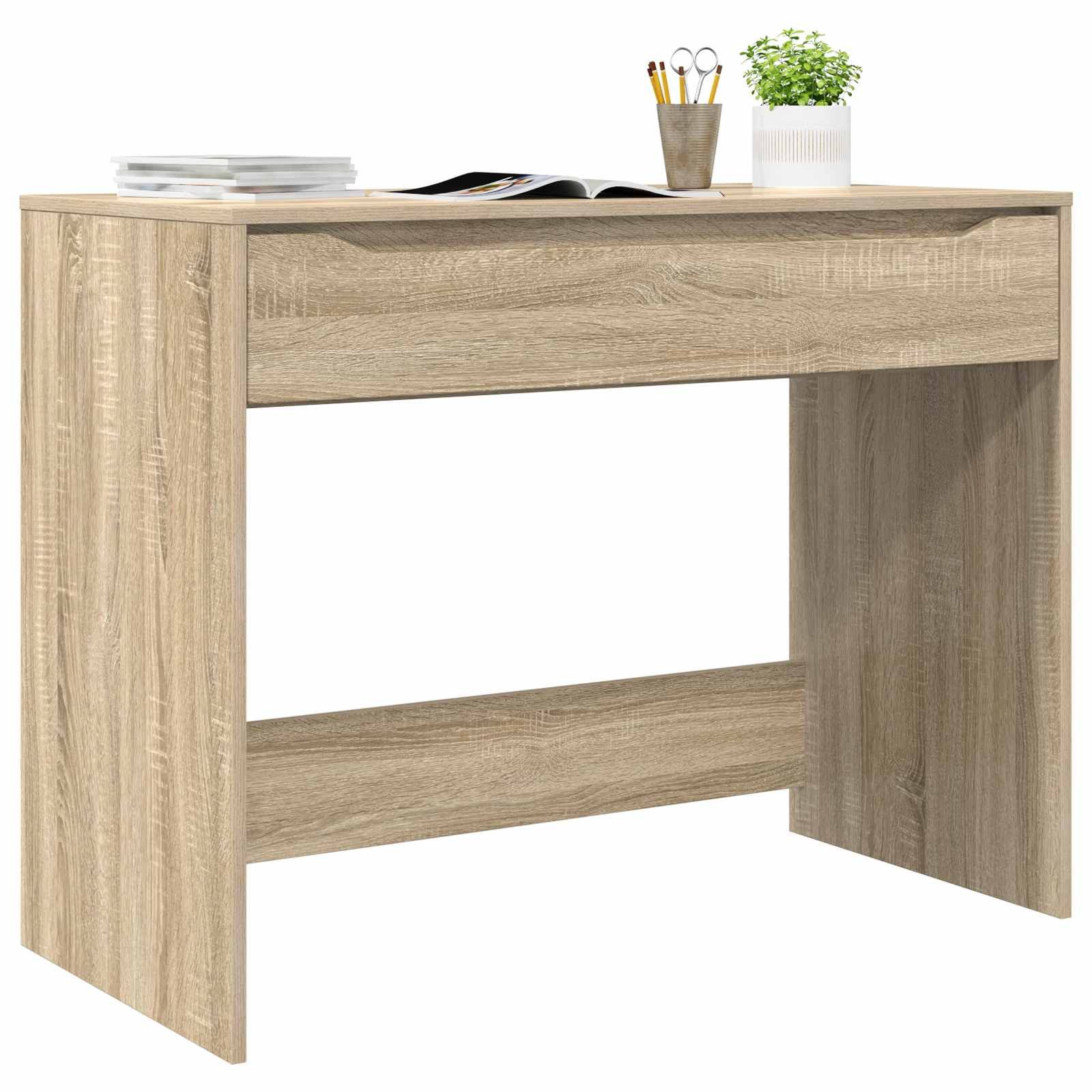 vidaXL Schreibtisch Schreibtisch Sonoma-Eiche 100 x 50 x 78 cm Holzwerkstoff (1-St) – Bild 3 von 5