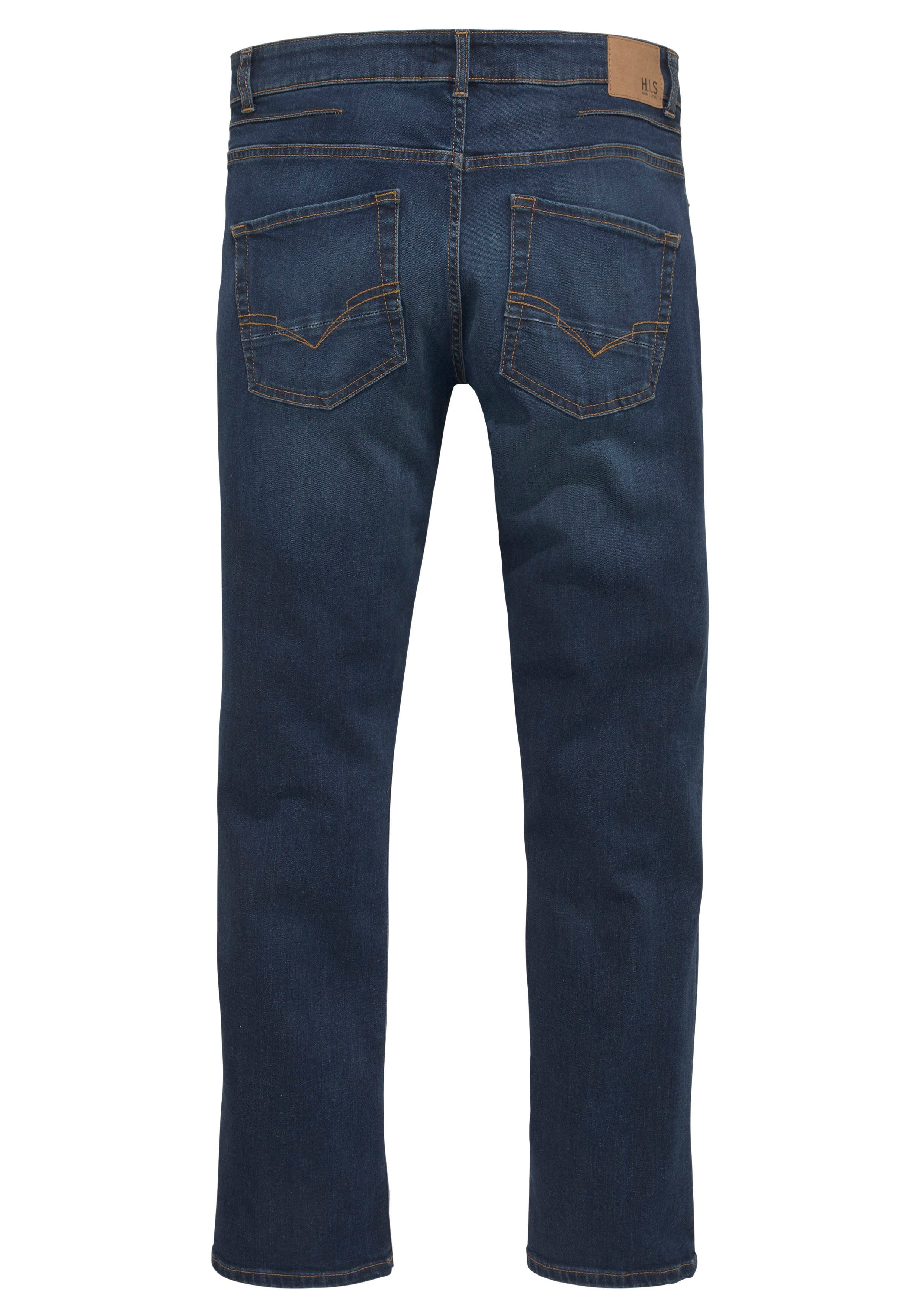Produktion wassersparende Straight-Jeans Wash H.I.S DALE Ozon durch Ökologische, dark-blue