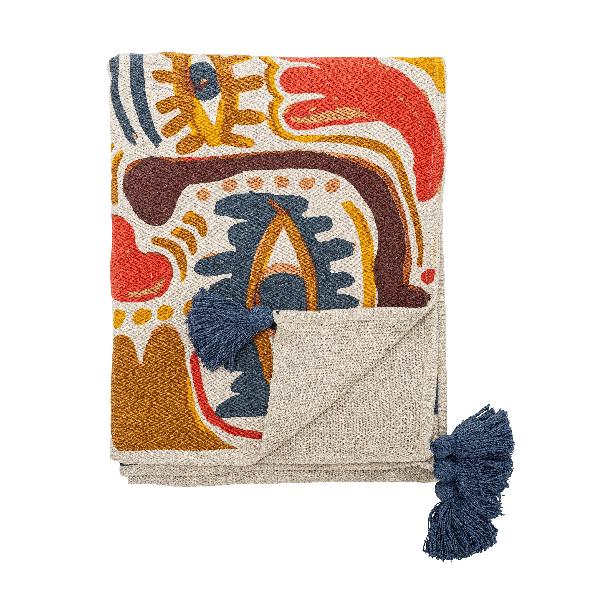 Bloomingville Tagesdecke Bloomingville Horus Decke, Orange günstig online kaufen