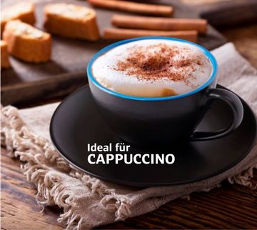 MiaMio Cappuccinotasse Cappuccinotassen Set, Cappuccino Tassen (Innen Blau)