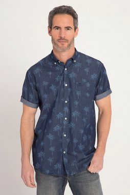 JP1880 Kurzarmhemd Hemd Halbarm floraler Print Buttondown-Kragen