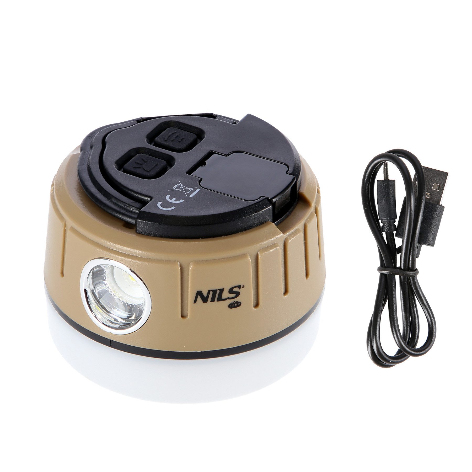 NILS CAMP Taschenlampe 2in1 Campinglampe Outdoorlampe Campingleuchte