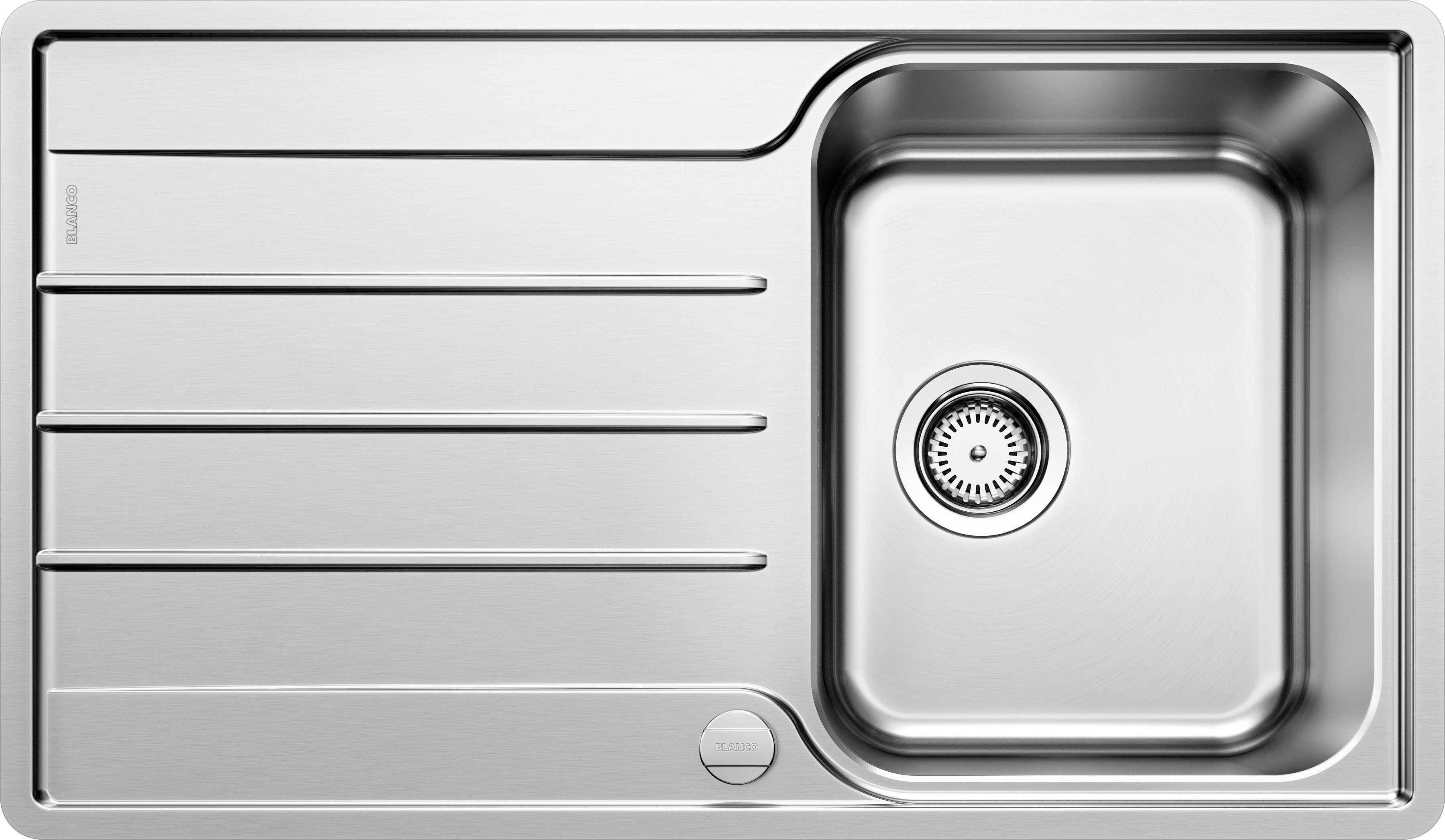 Blanco Edelstahlspüle LEMIS 45 S-IF, eckig, 50/86 cm, (1 St), zum wechselseitigen Einbau geeignet