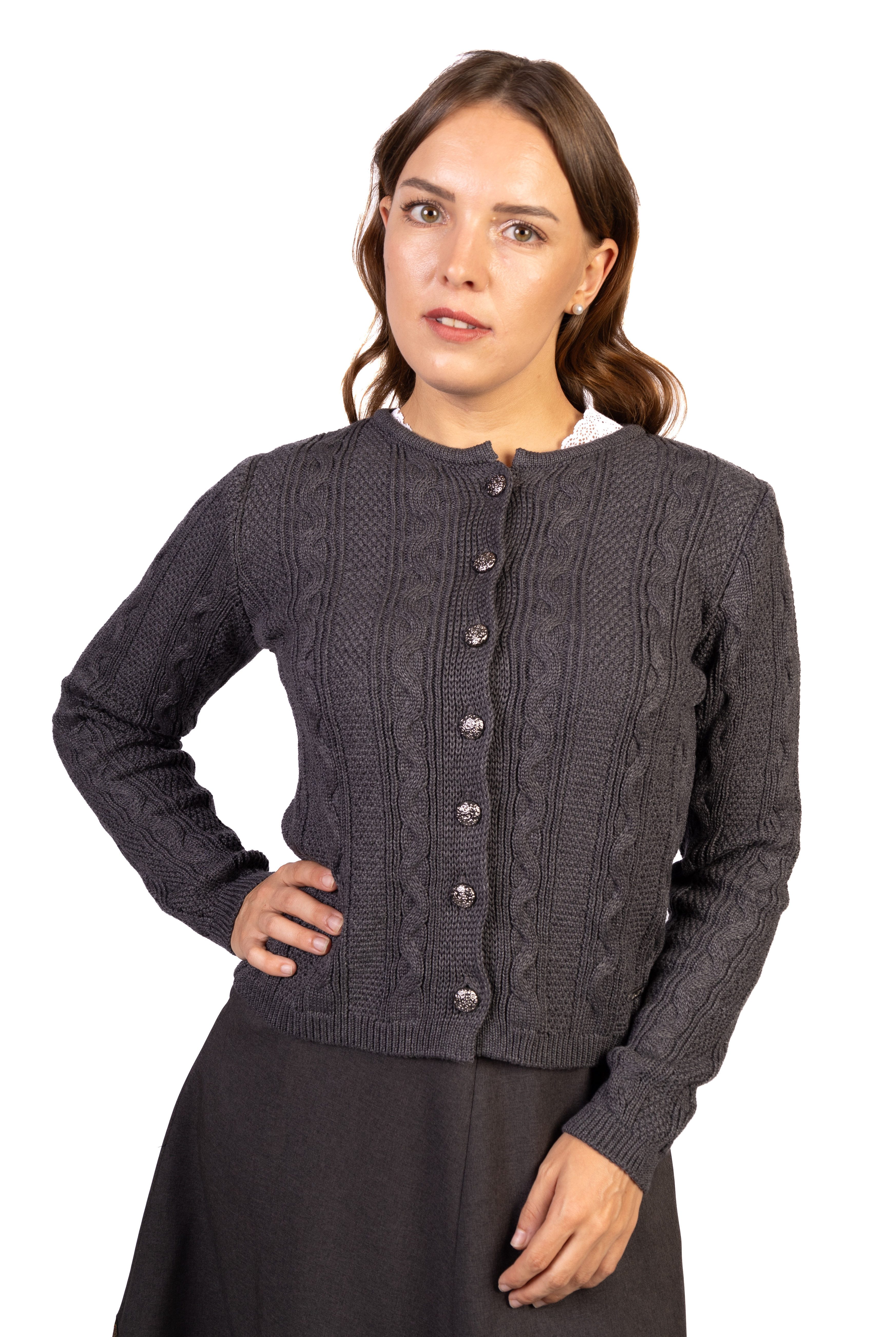 Trachtl Trachtenjacke Trachtl Marie Jacke - Trachtenjacke Damen 44 Anthrazit