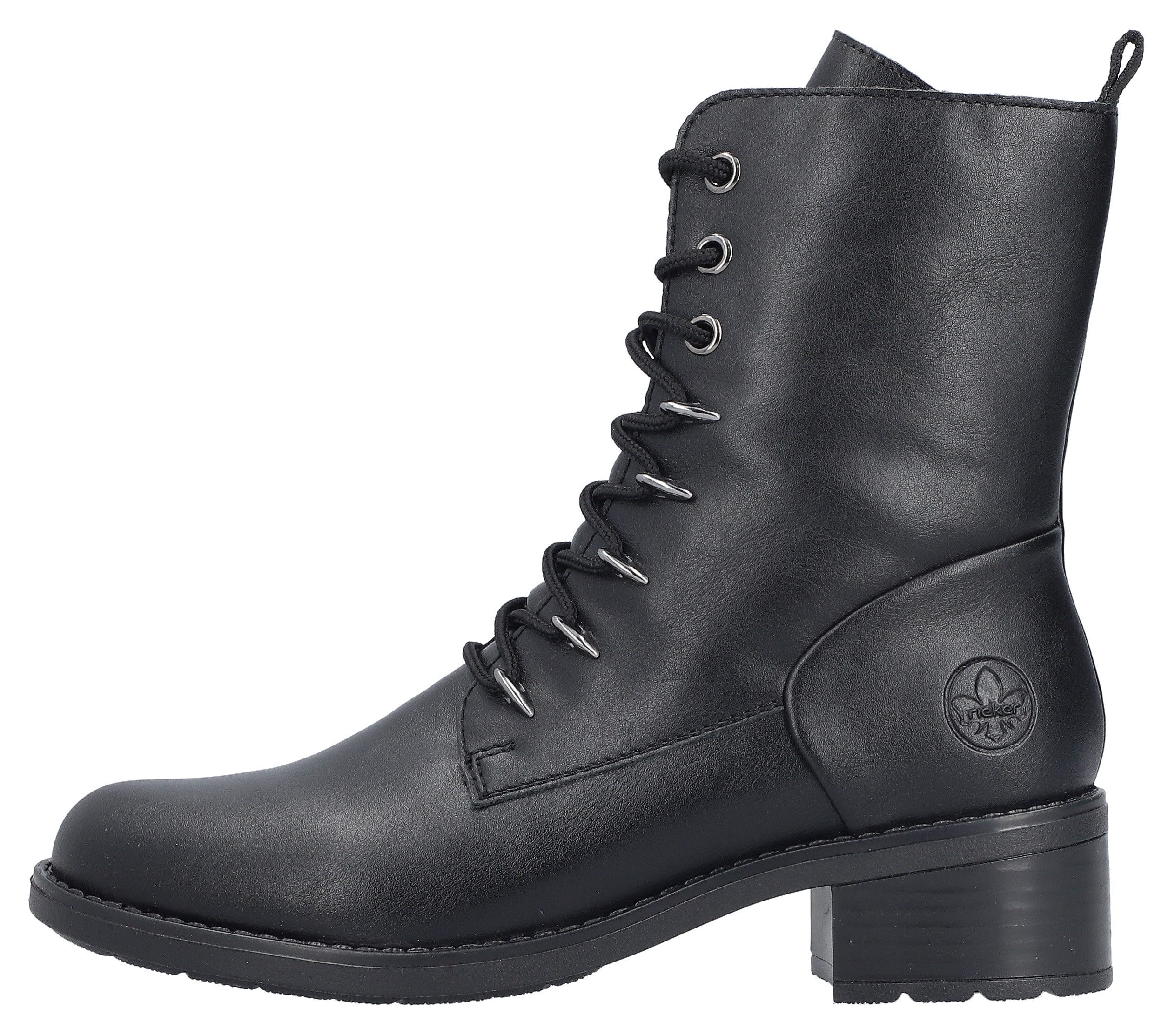 Rieker Schnürstiefelette Schnürboots, Blockabsatz, mit Innenreißverschluss